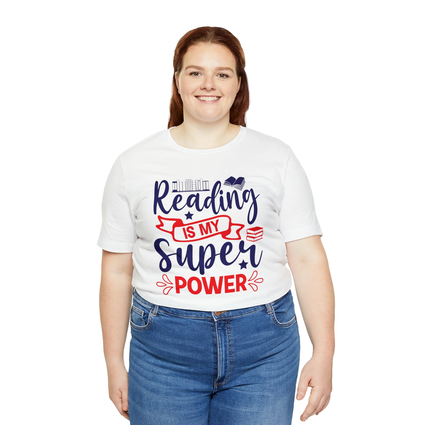 Reading Is My Super Power Short Sleeve Tee