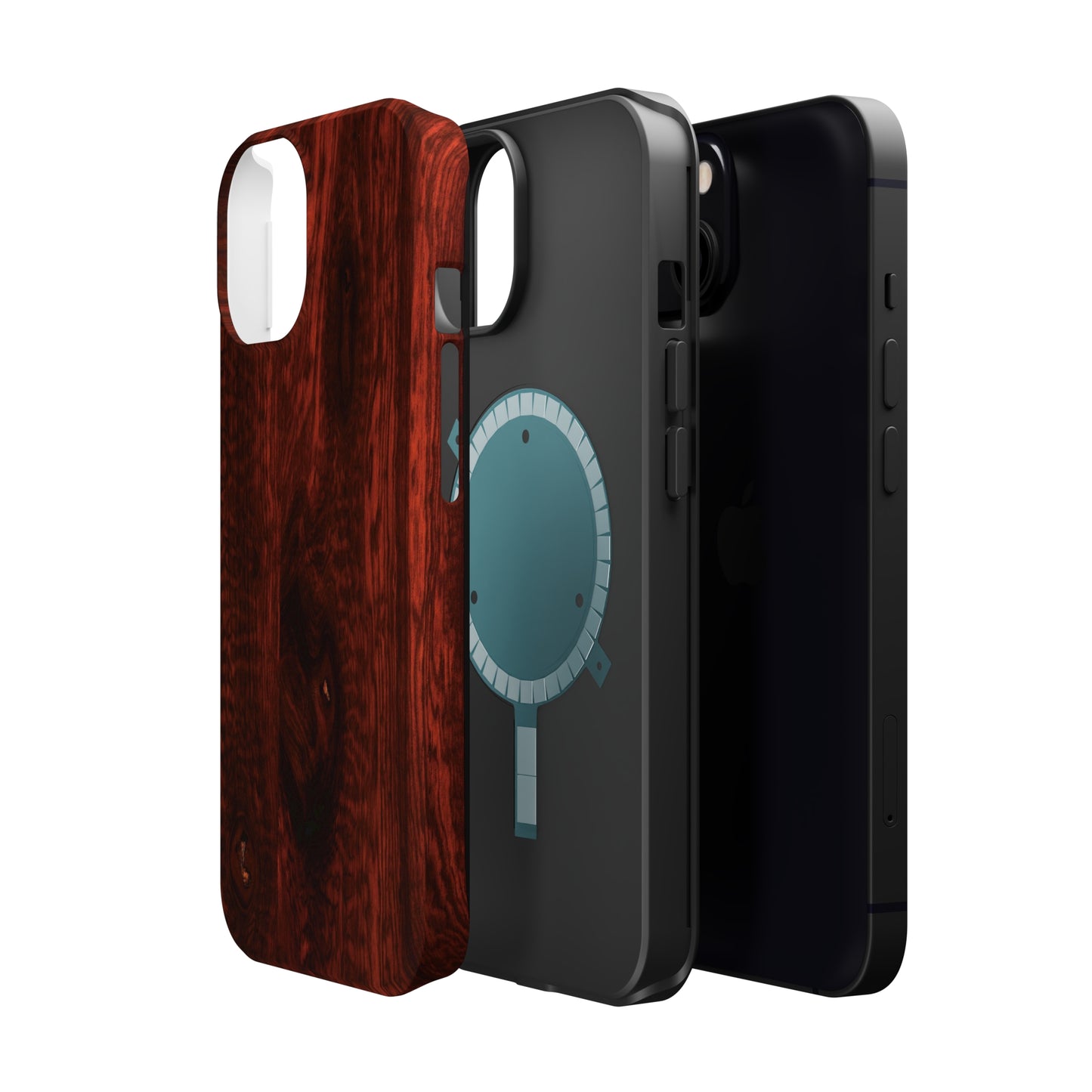 Dark Red Hardwood MagSafe Tough Cases