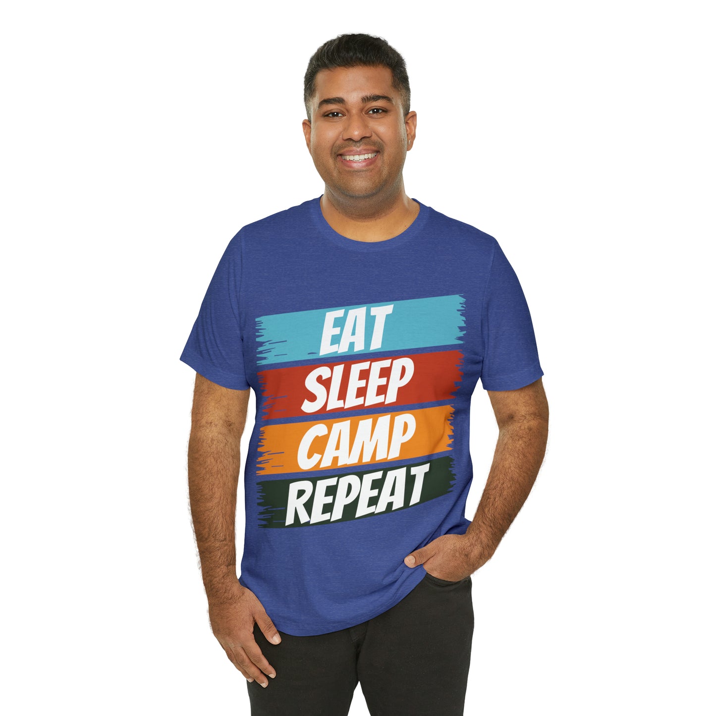 Eat Sleep Camp Repeat Short Sleeve Tee