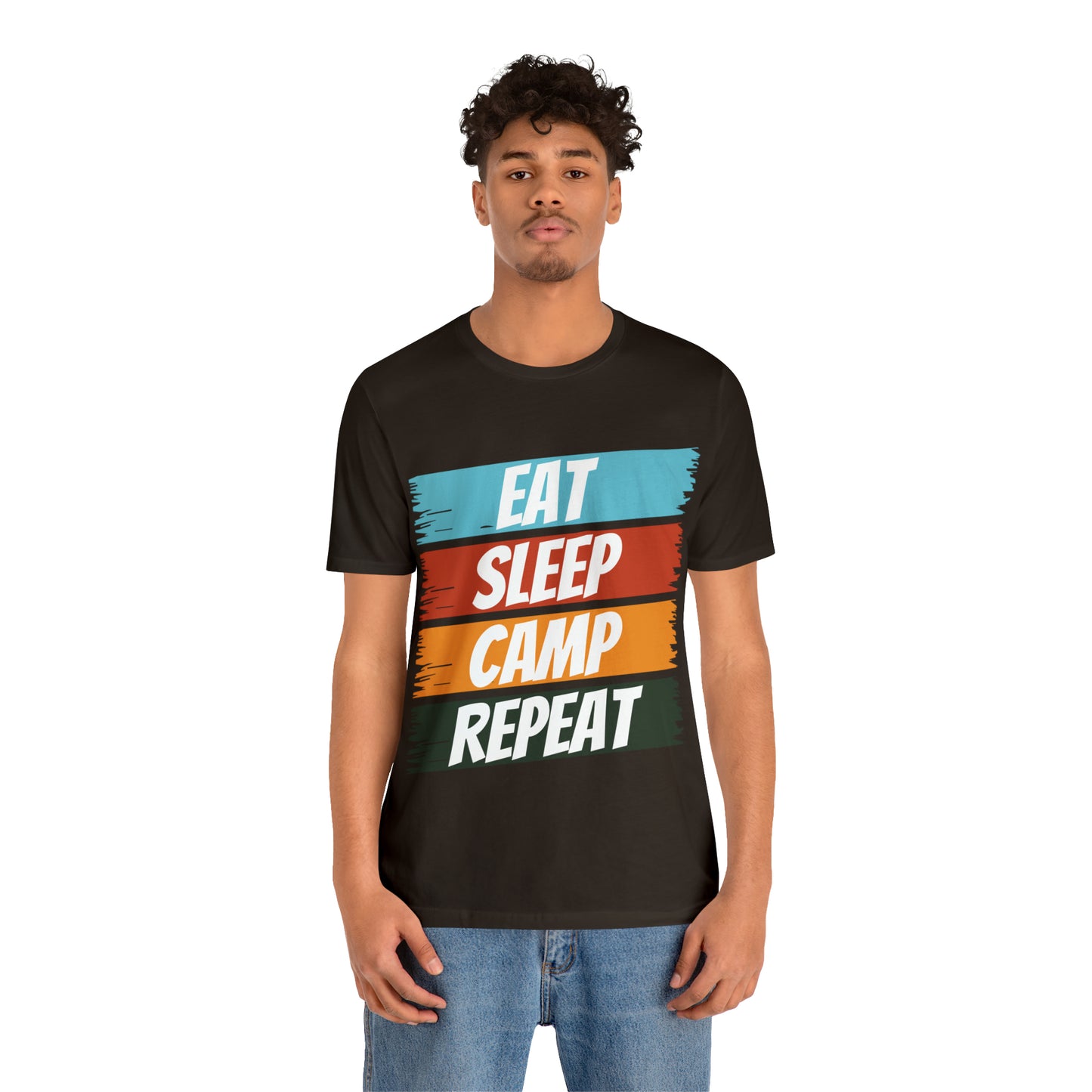 Eat Sleep Camp Repeat Short Sleeve Tee