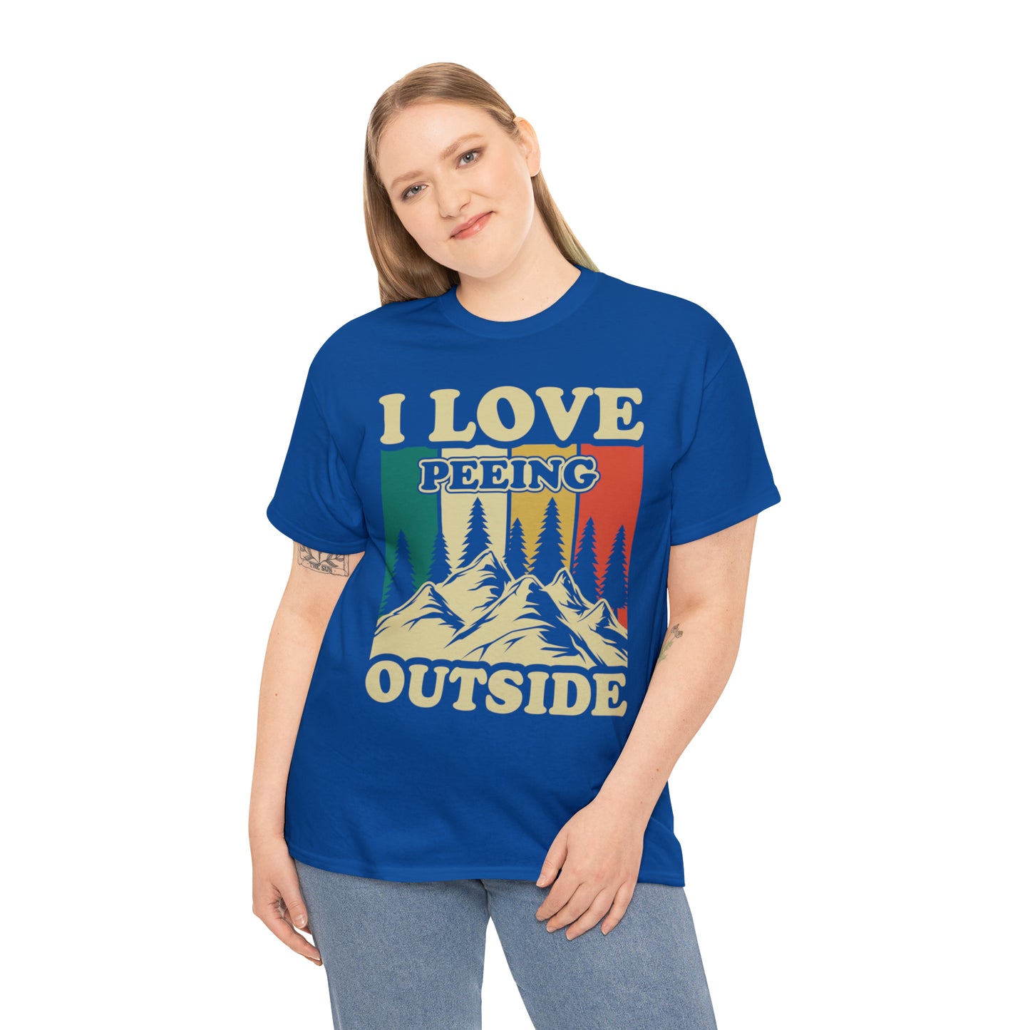 Retro Vintage Camping T-Shirt I Love Peeing Outside