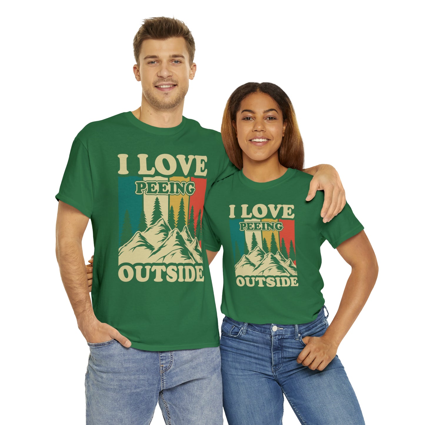 Retro Vintage Camping T-Shirt I Love Peeing Outside