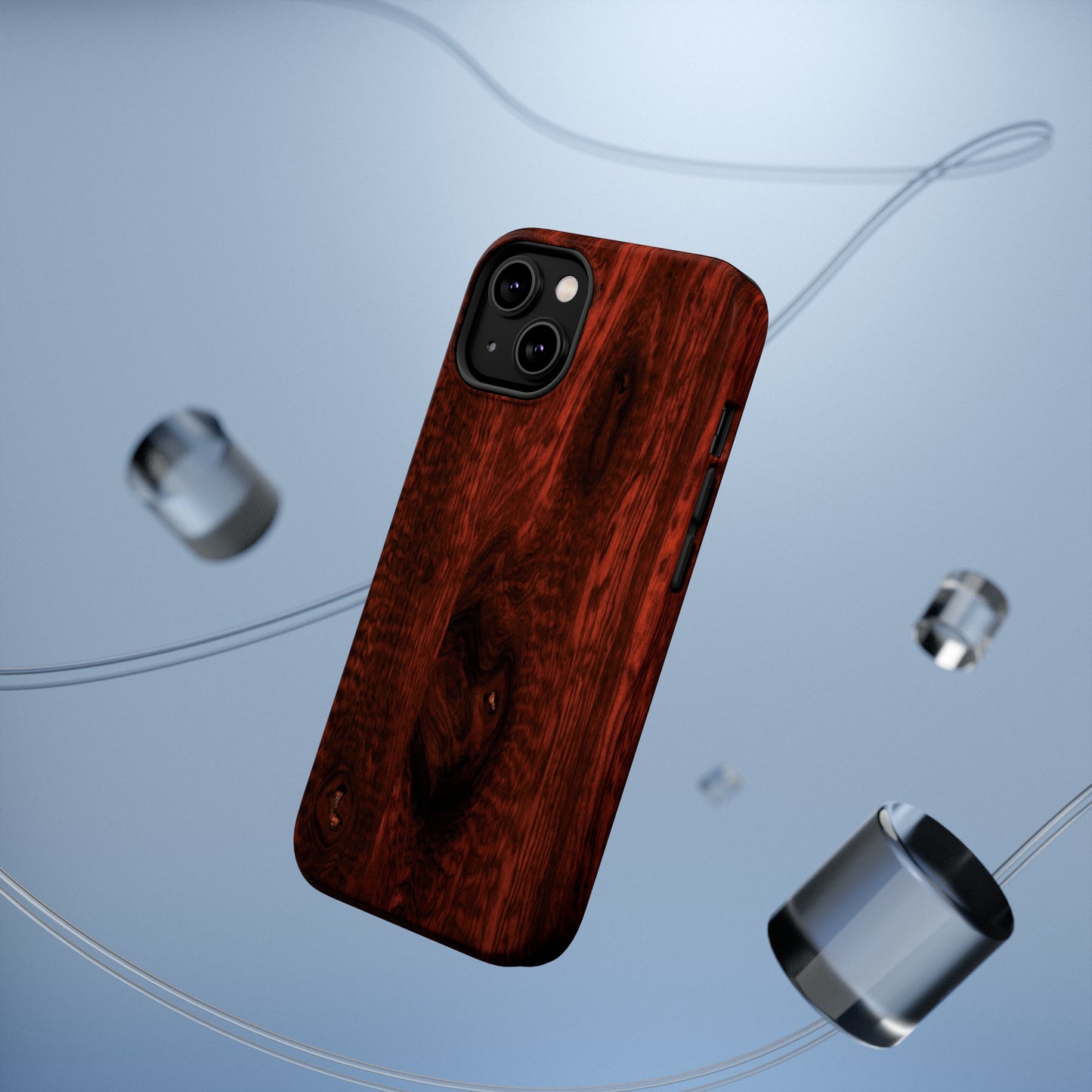 Dark Red Hardwood MagSafe Tough Cases
