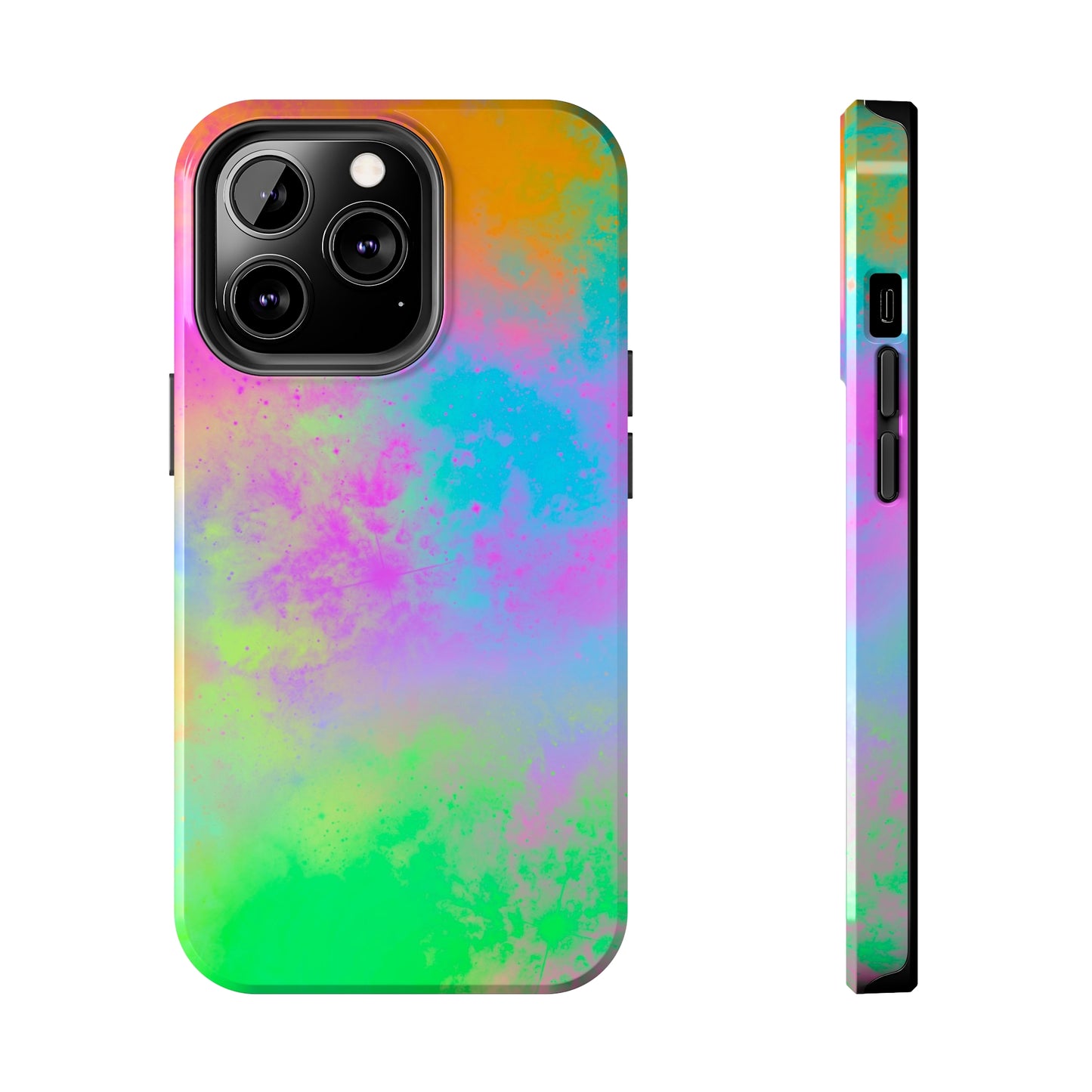 Neon Galaxy Tough Phone Cases
