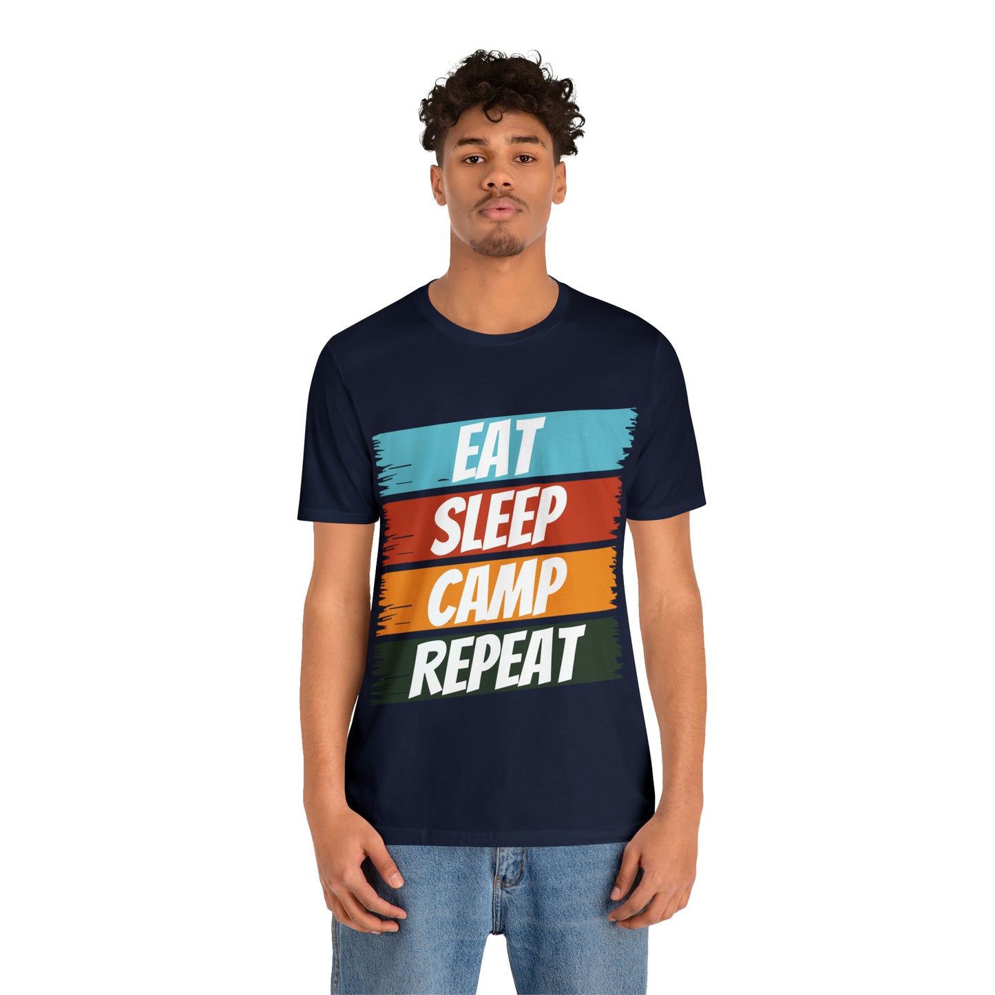 Eat Sleep Camp Repeat Short Sleeve Tee