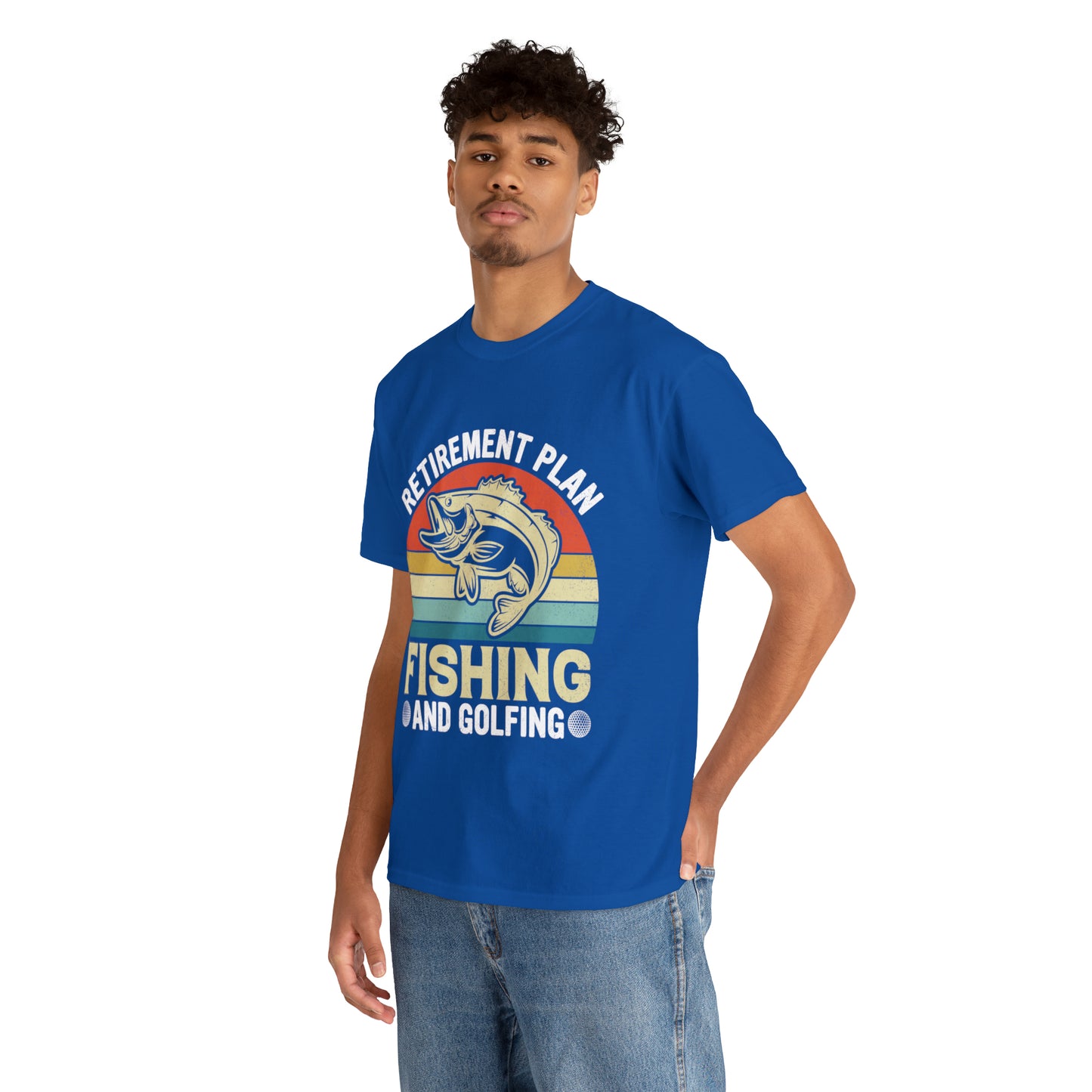 Retirement Plan Fishing Retro Tee Shirt