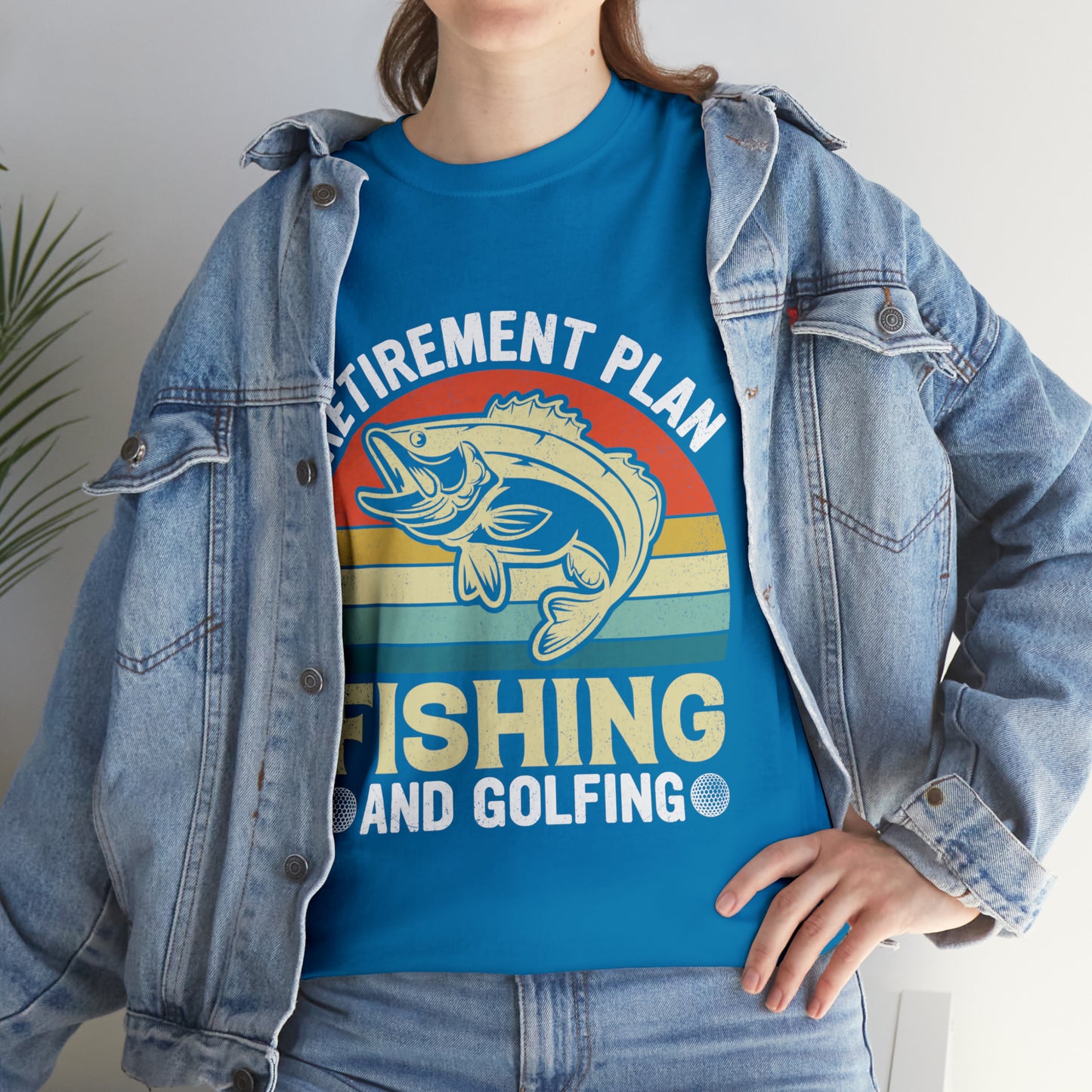 Retirement Plan Fishing Retro Tee Shirt