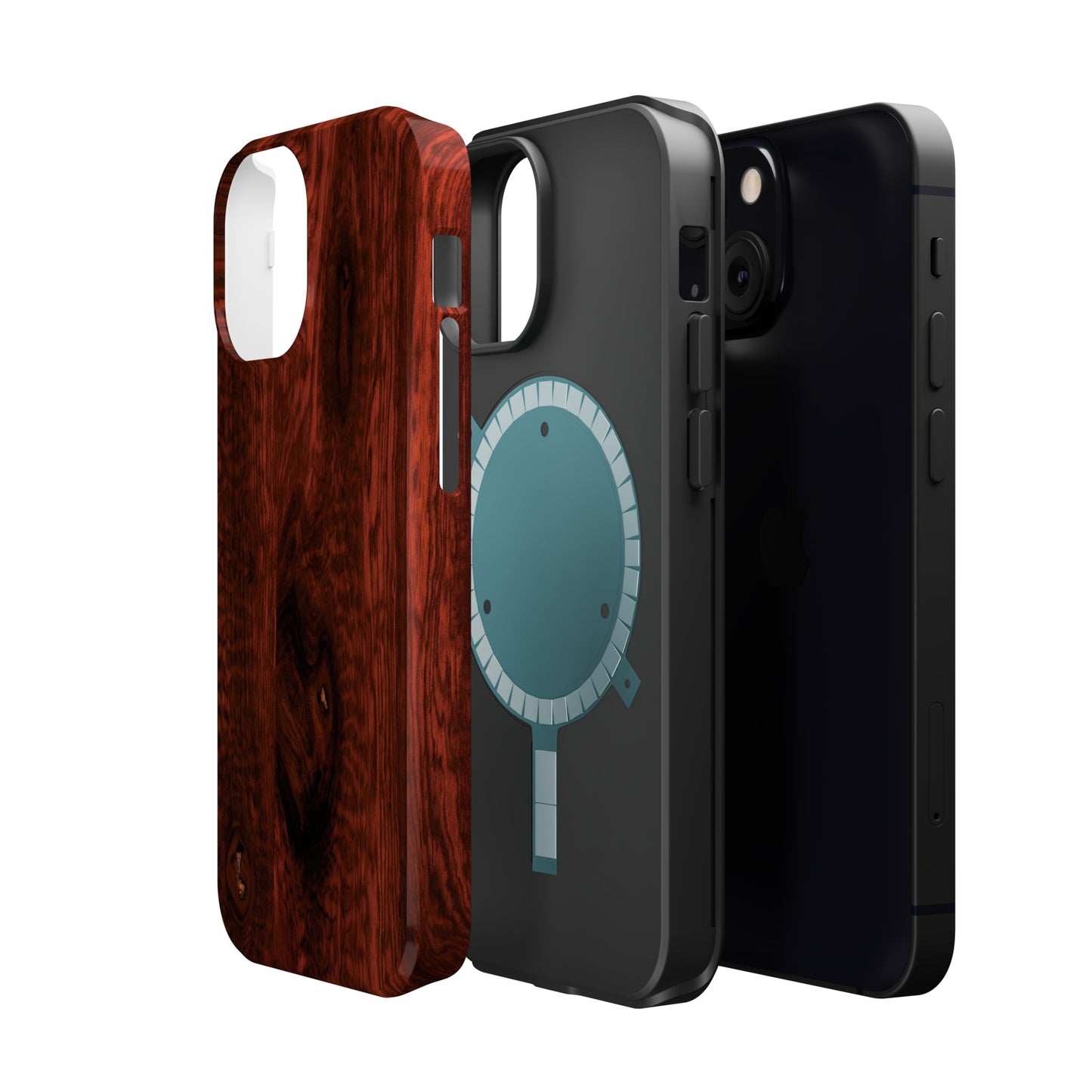 Dark Red Hardwood MagSafe Tough Cases