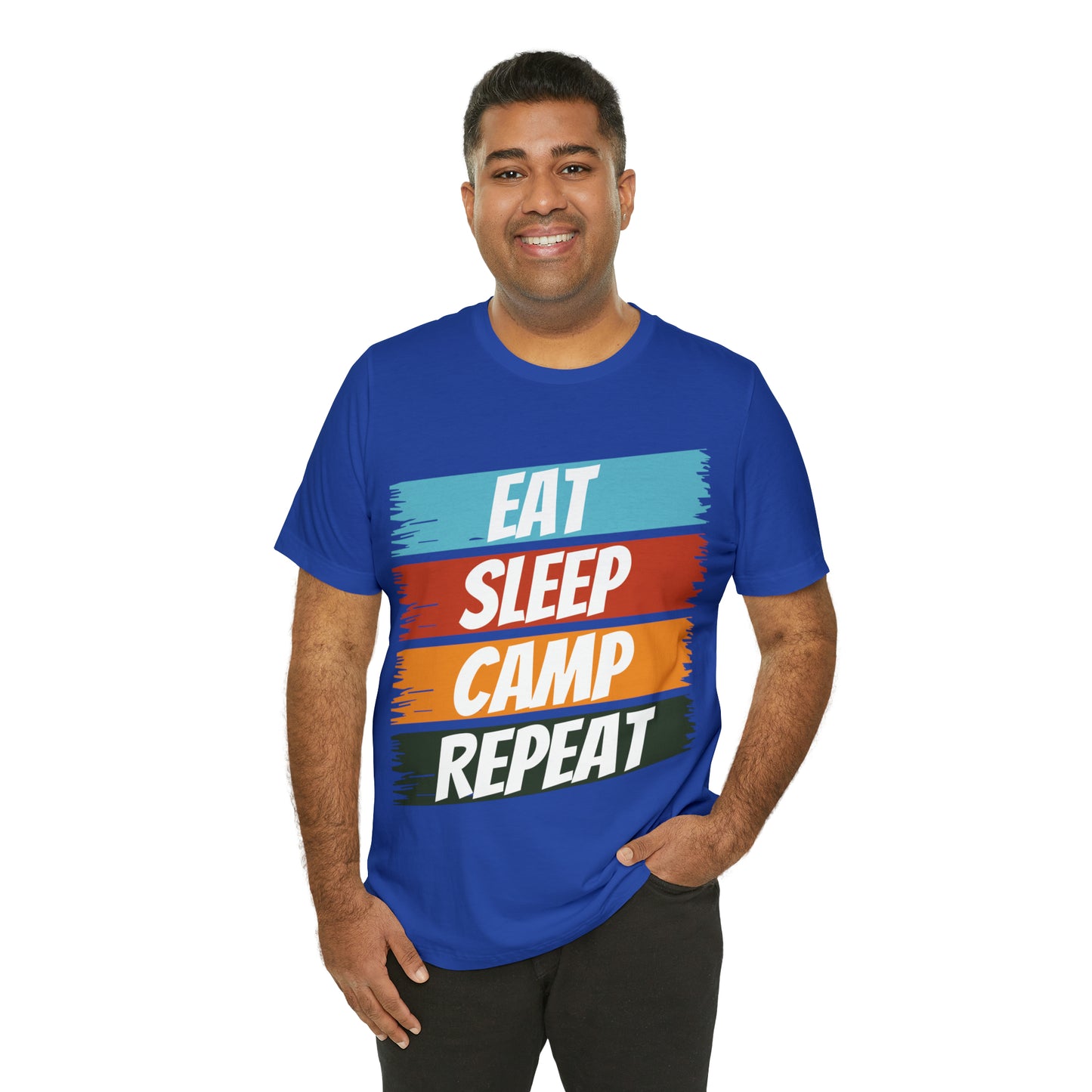 Eat Sleep Camp Repeat Short Sleeve Tee
