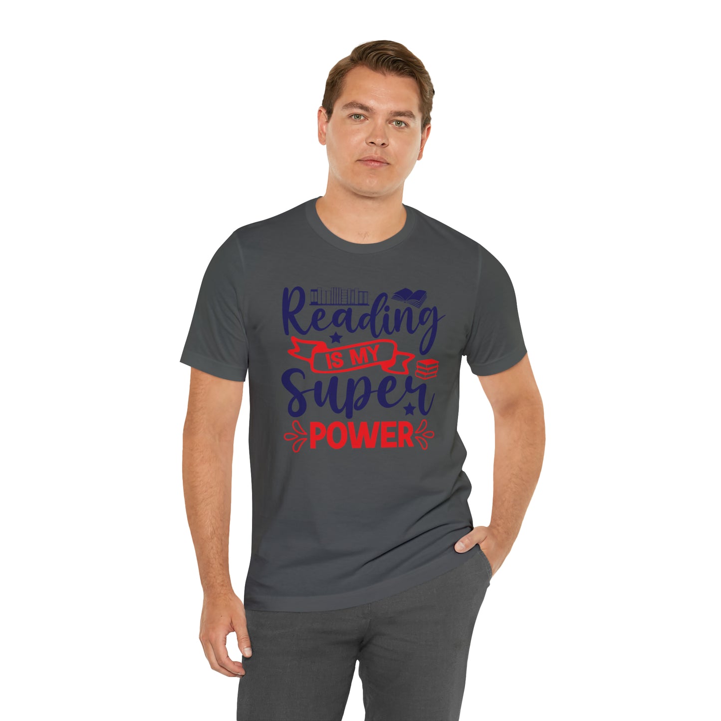Reading Is My Super Power Short Sleeve Tee