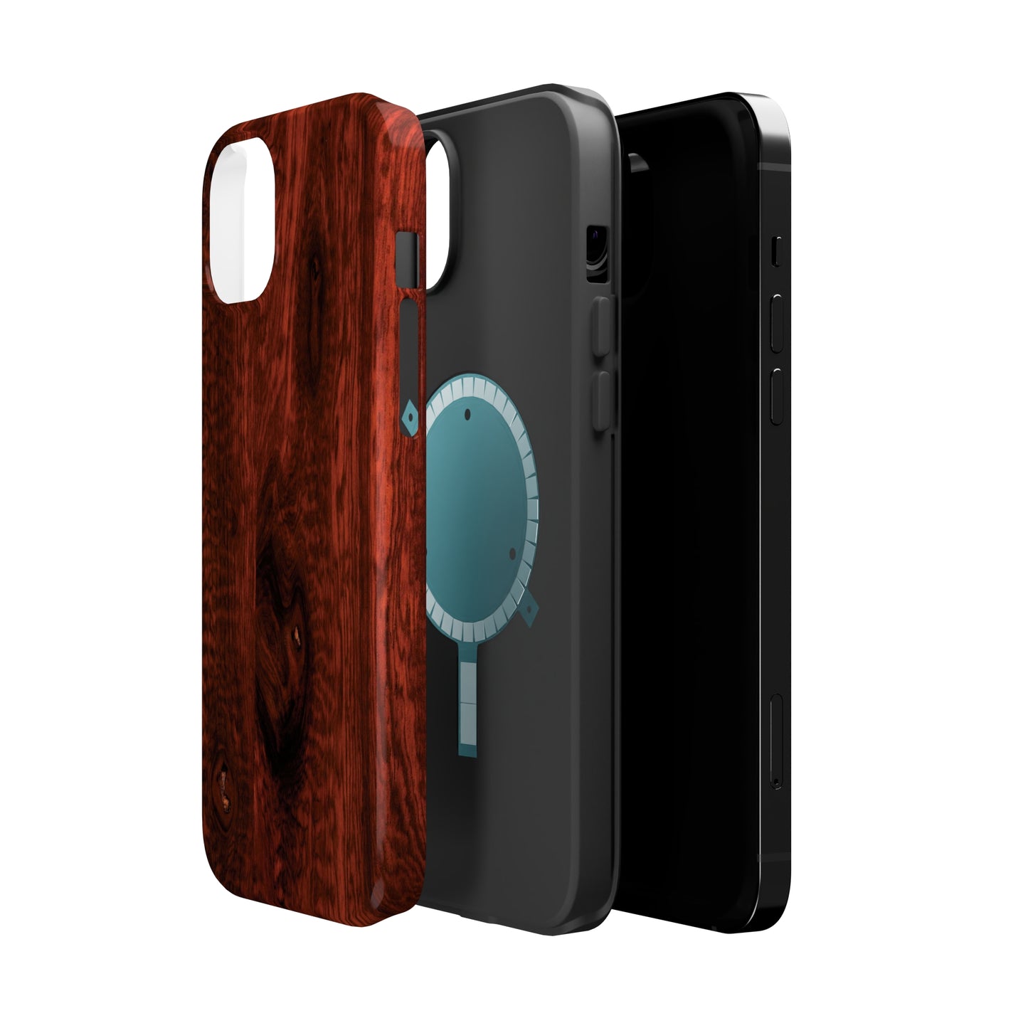 Dark Red Hardwood MagSafe Tough Cases