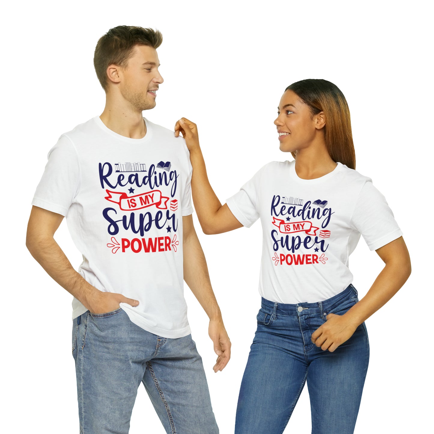Reading Is My Super Power Short Sleeve Tee