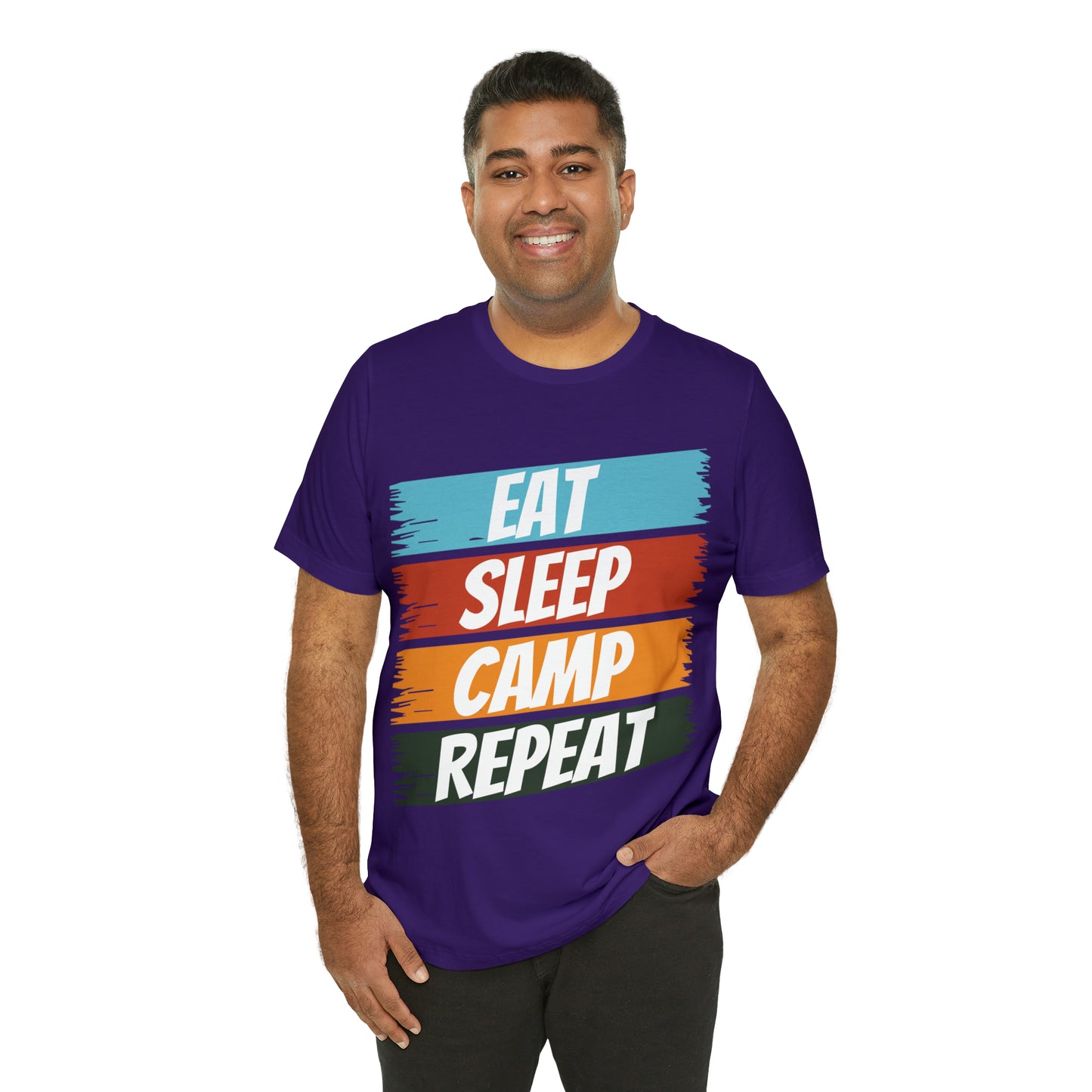 Eat Sleep Camp Repeat Short Sleeve Tee