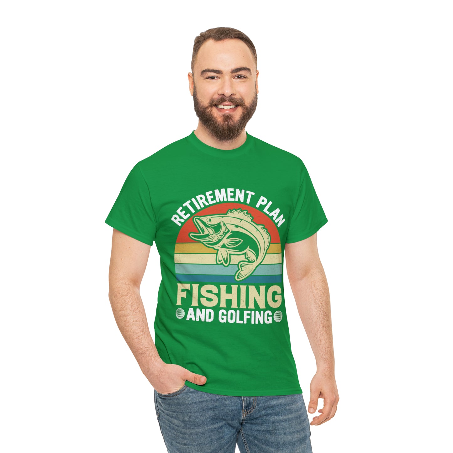 Retirement Plan Fishing Retro Tee Shirt