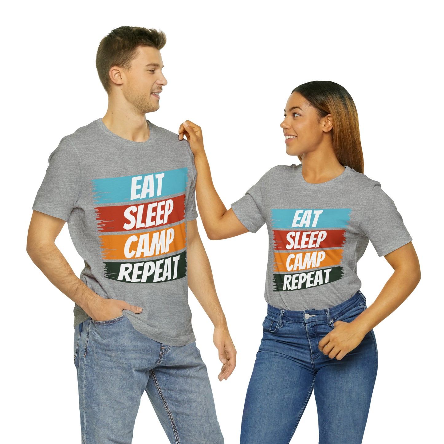 Eat Sleep Camp Repeat Short Sleeve Tee