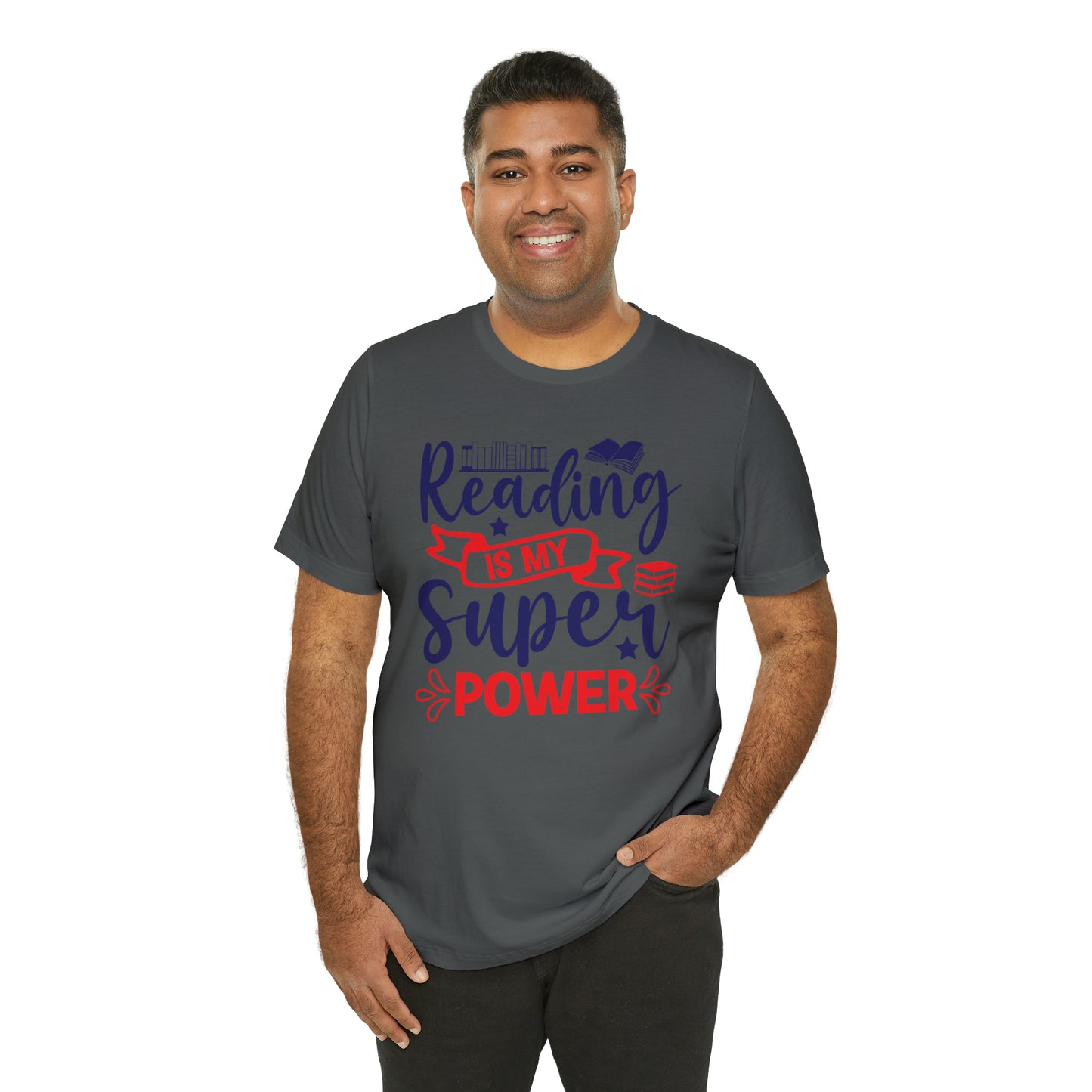 Reading Is My Super Power Short Sleeve Tee