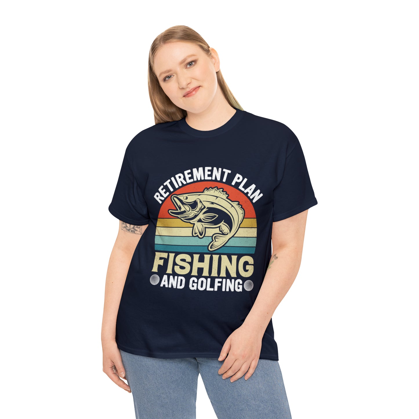 Retirement Plan Fishing Retro Tee Shirt