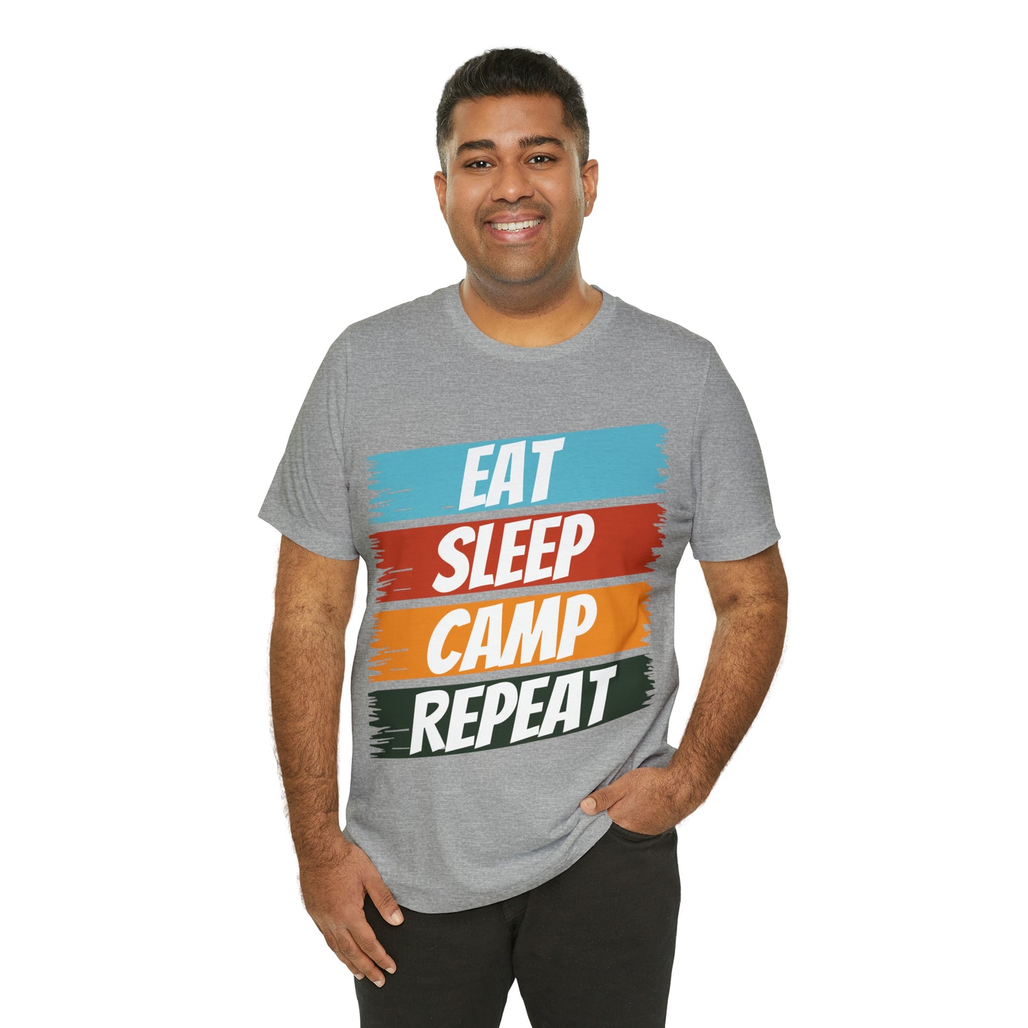 Eat Sleep Camp Repeat Short Sleeve Tee