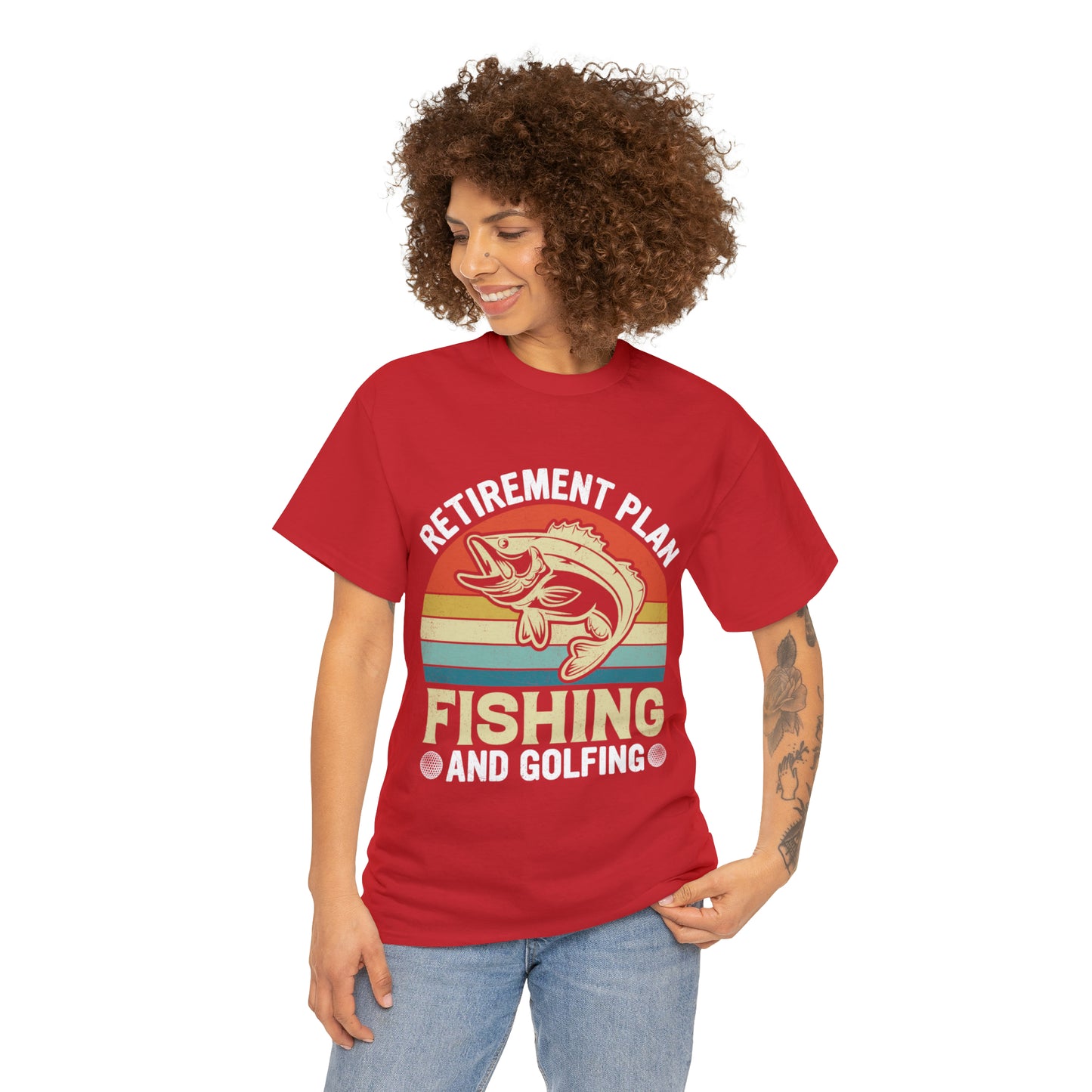 Retirement Plan Fishing Retro Tee Shirt