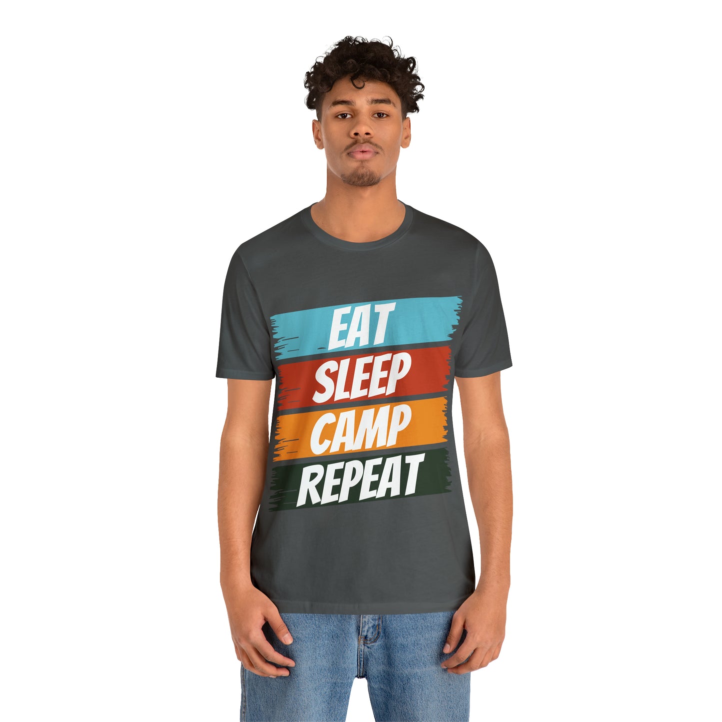 Eat Sleep Camp Repeat Short Sleeve Tee