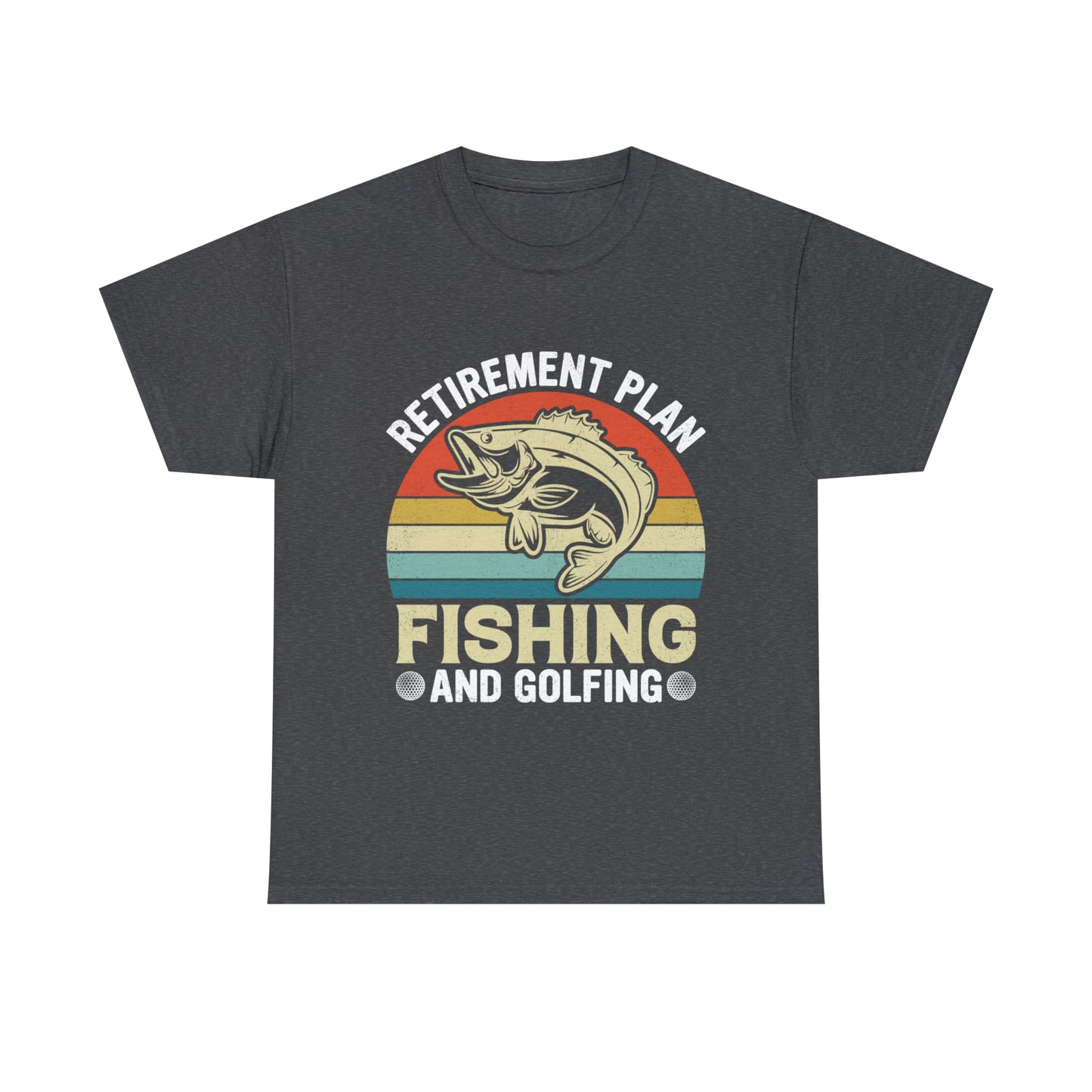 Retirement Plan Fishing Retro Tee Shirt