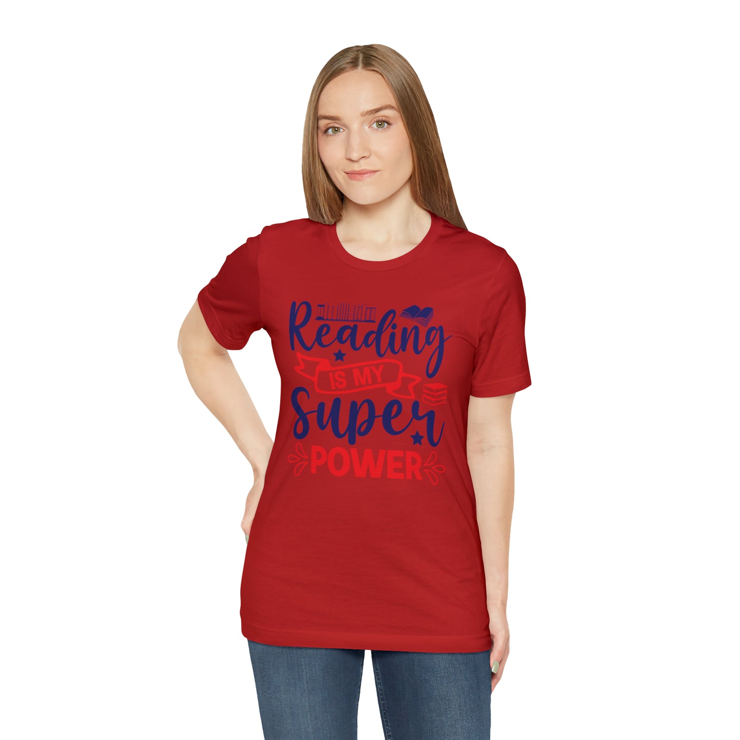 Reading Is My Super Power Short Sleeve Tee