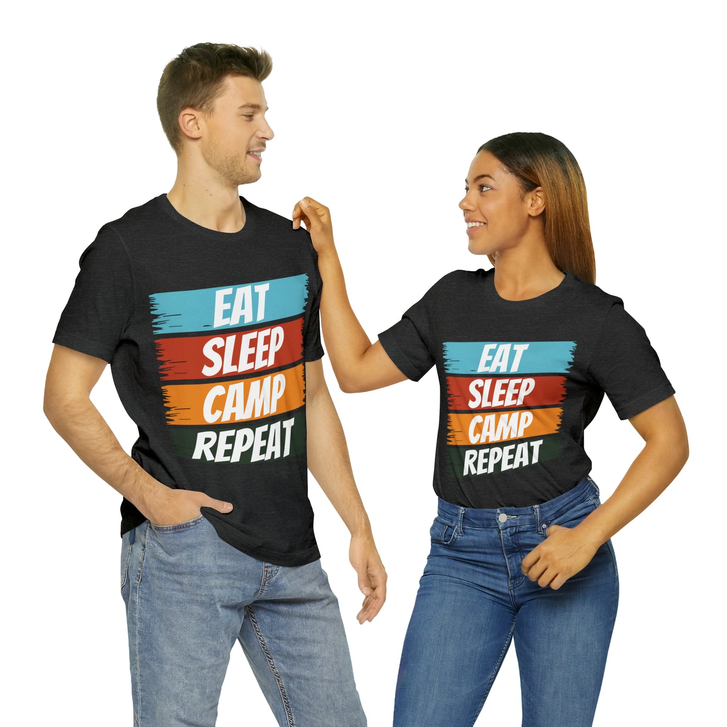 Eat Sleep Camp Repeat Short Sleeve Tee