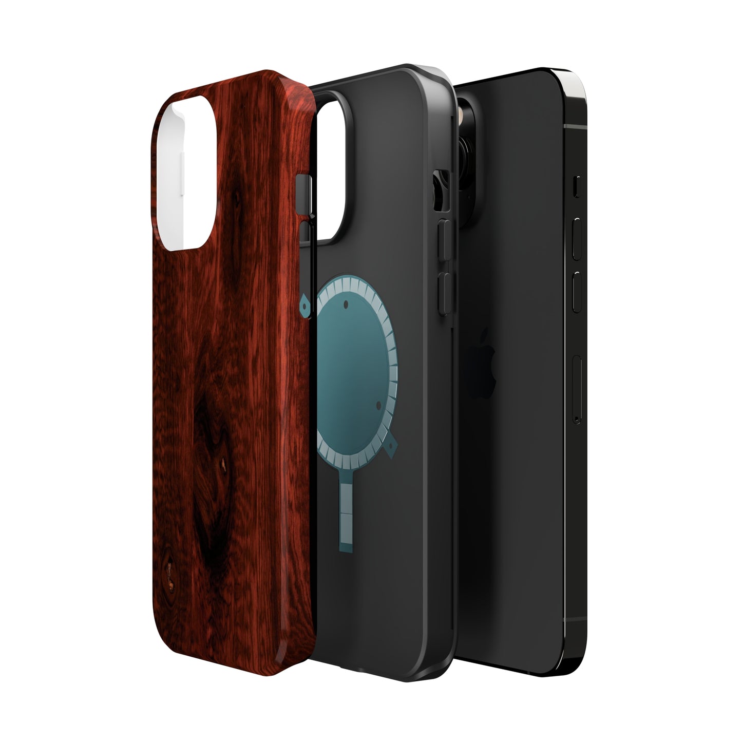 Dark Red Hardwood MagSafe Tough Cases