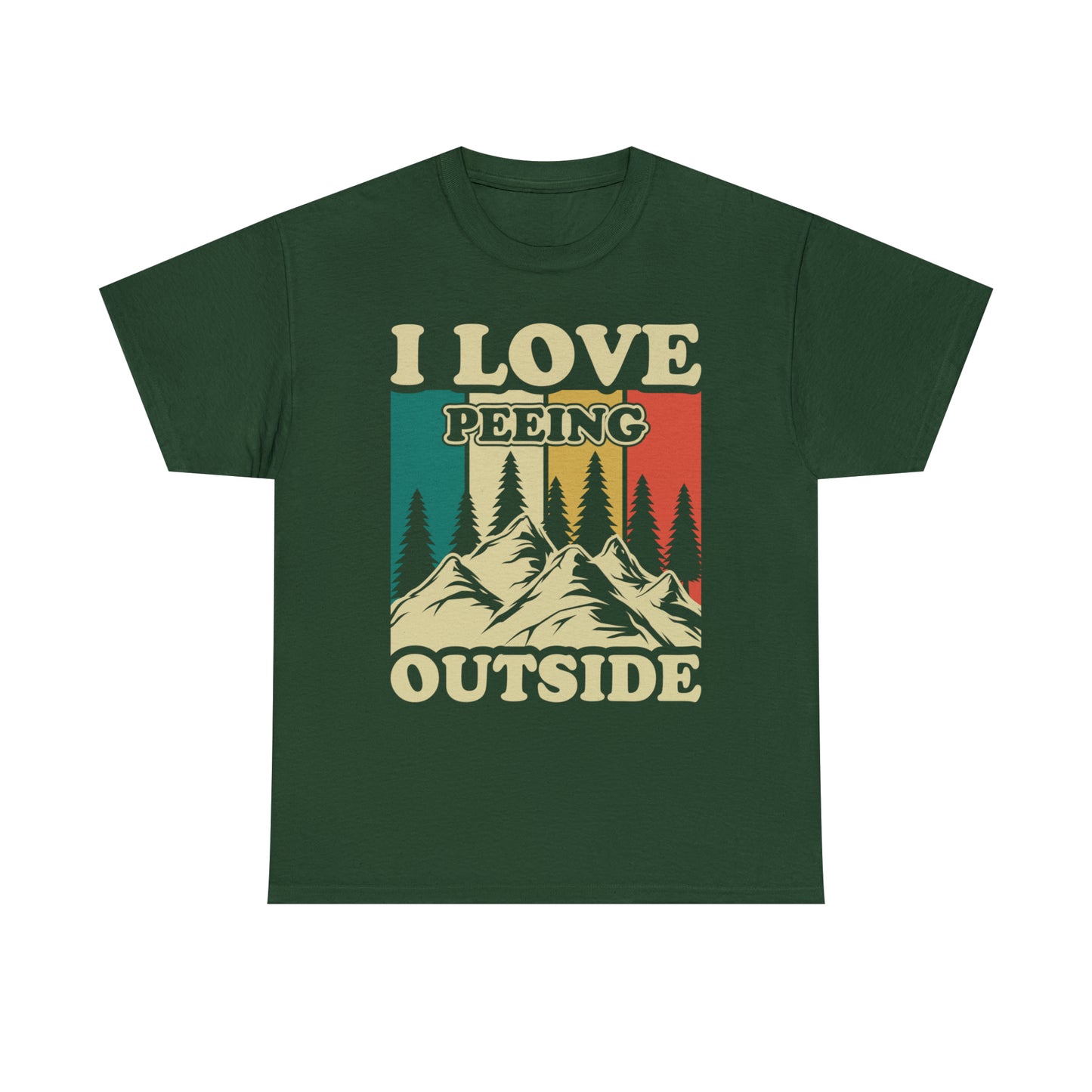 Retro Vintage Camping T-Shirt I Love Peeing Outside