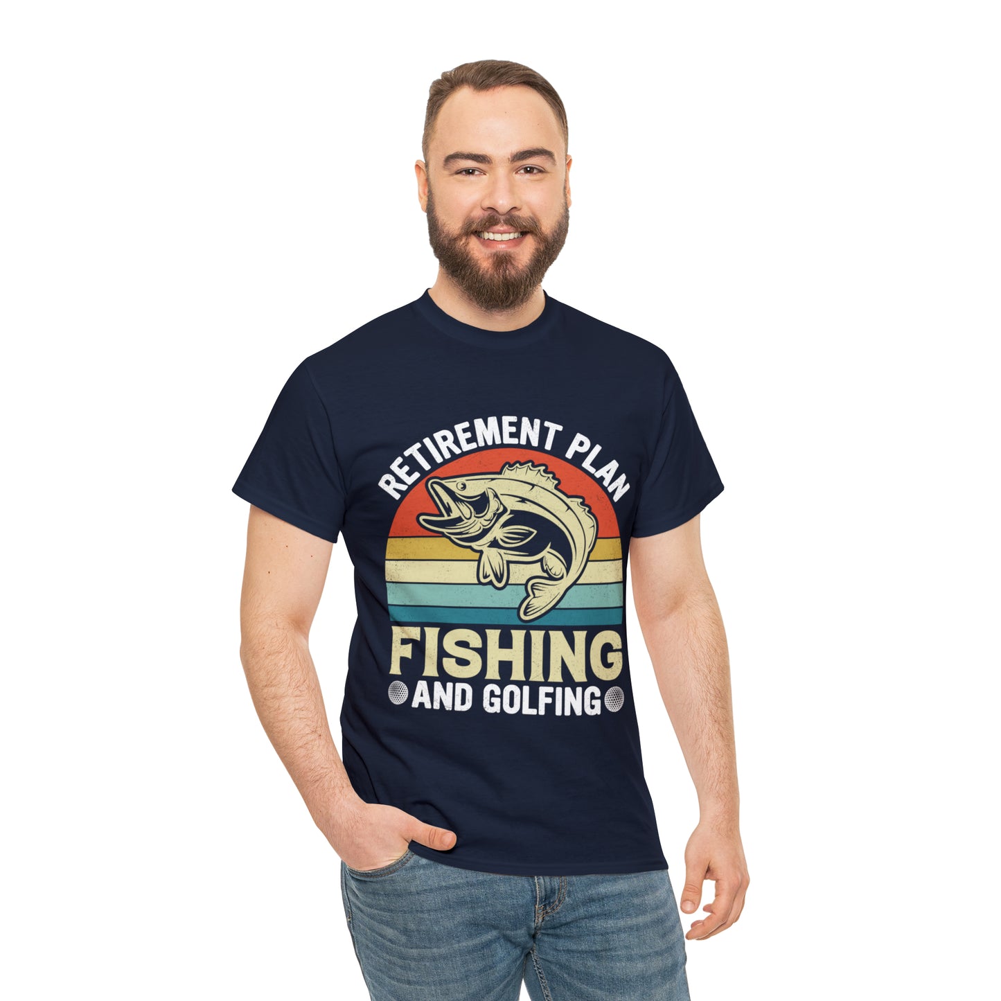 Retirement Plan Fishing Retro Tee Shirt