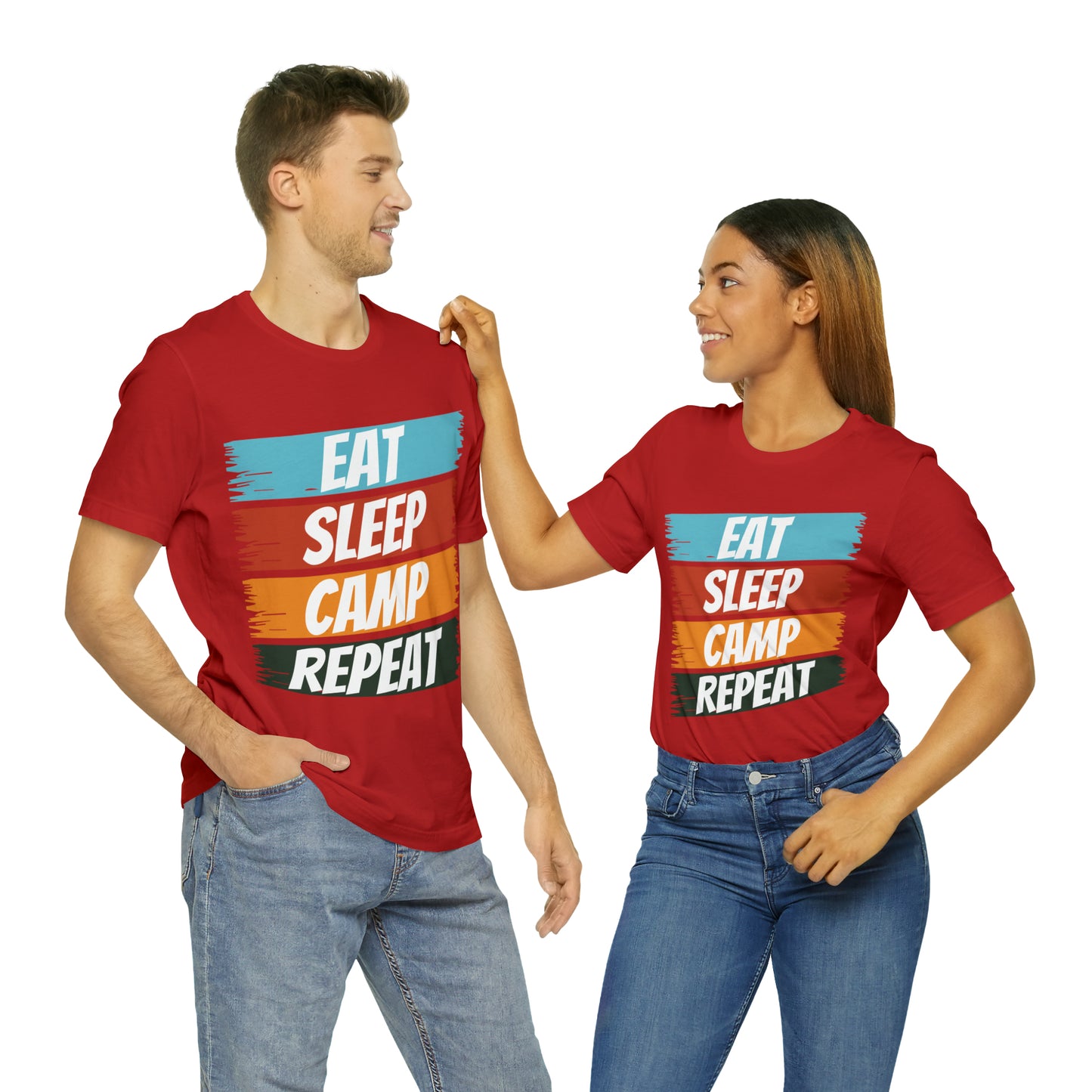 Eat Sleep Camp Repeat Short Sleeve Tee