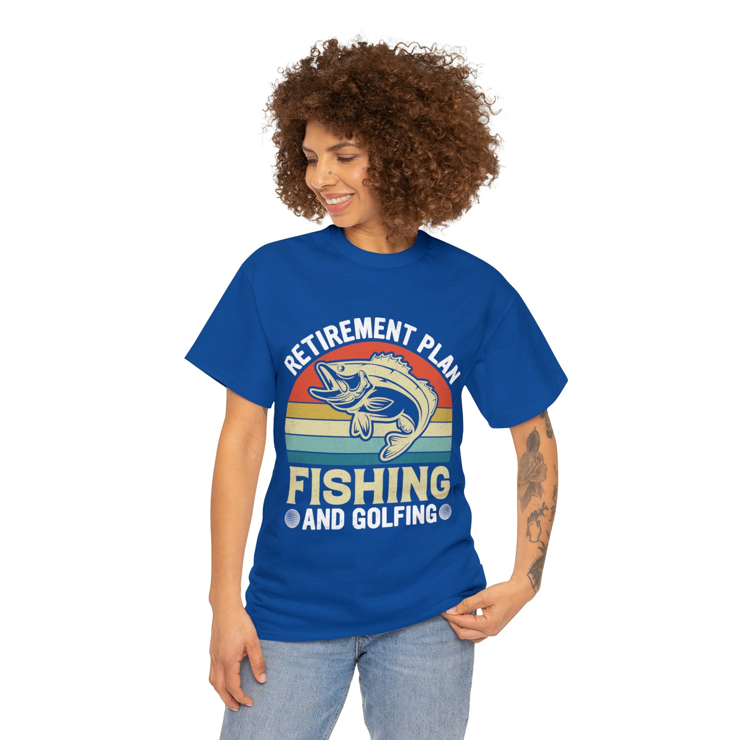 Retirement Plan Fishing Retro Tee Shirt