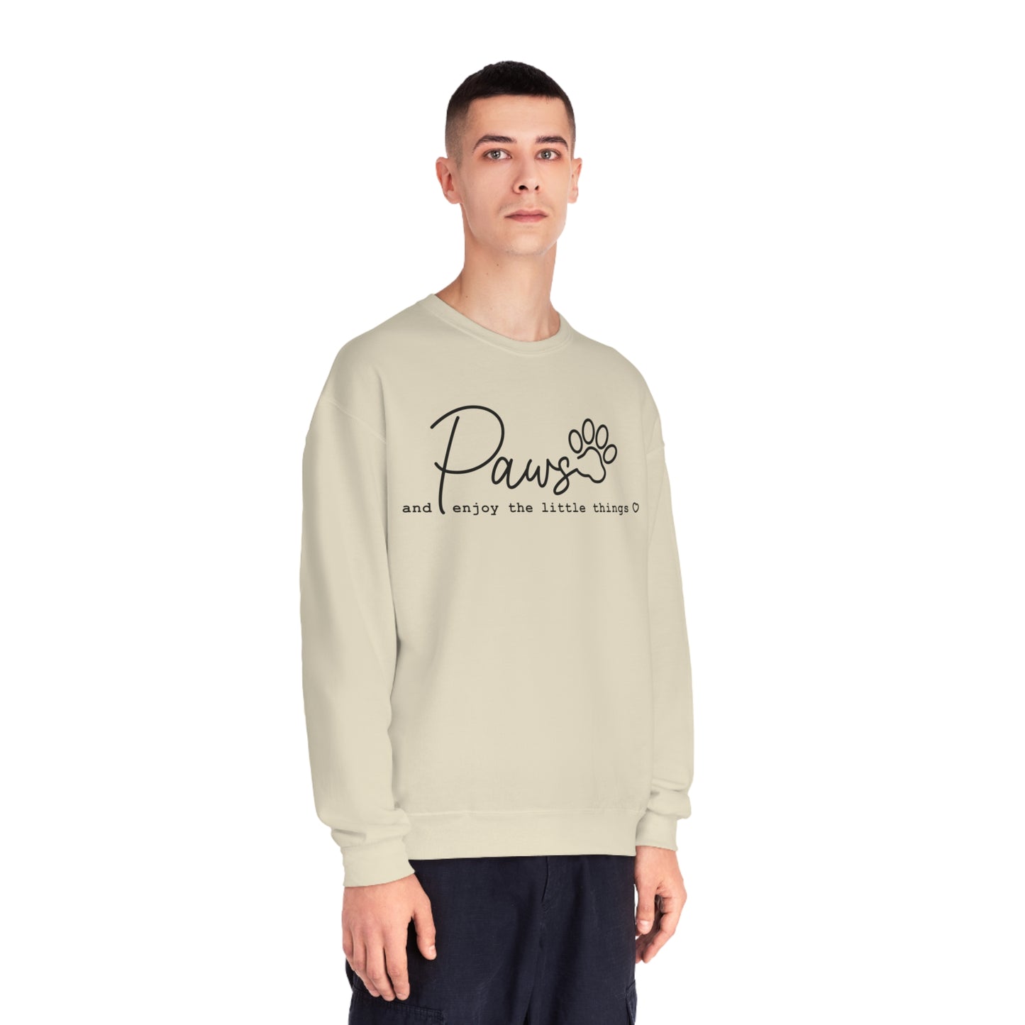 Paws And Enjoy The Little Things Dog Lover Crewneck Sweatshirt