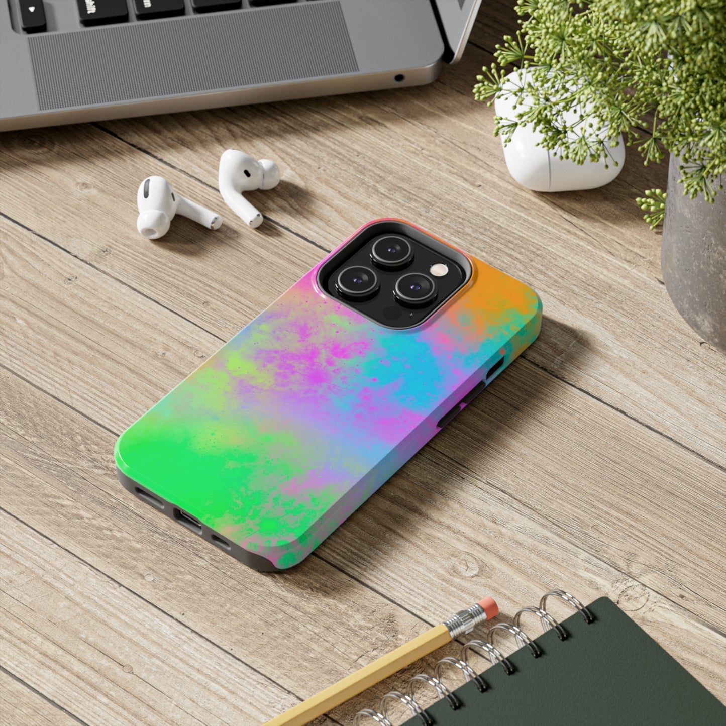 Neon Galaxy Tough Phone Cases