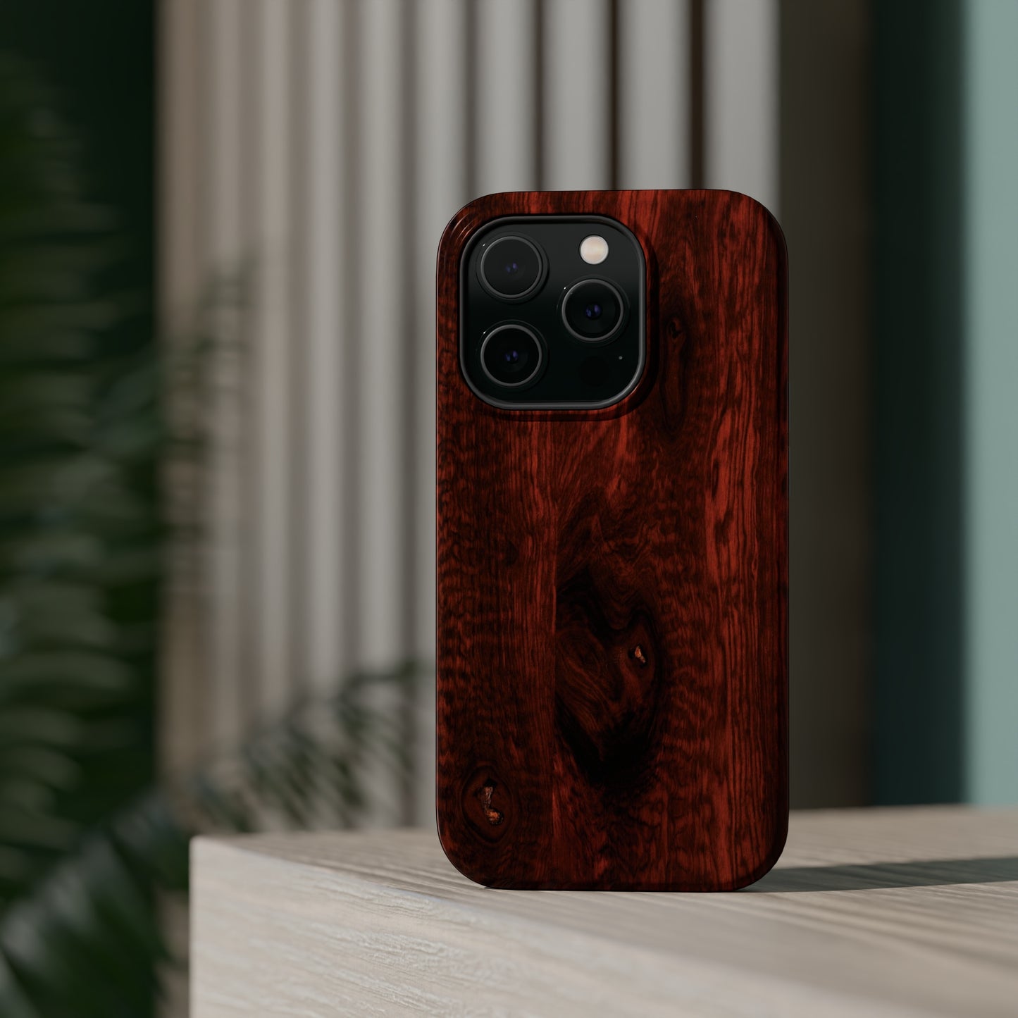 Dark Red Hardwood MagSafe Tough Cases