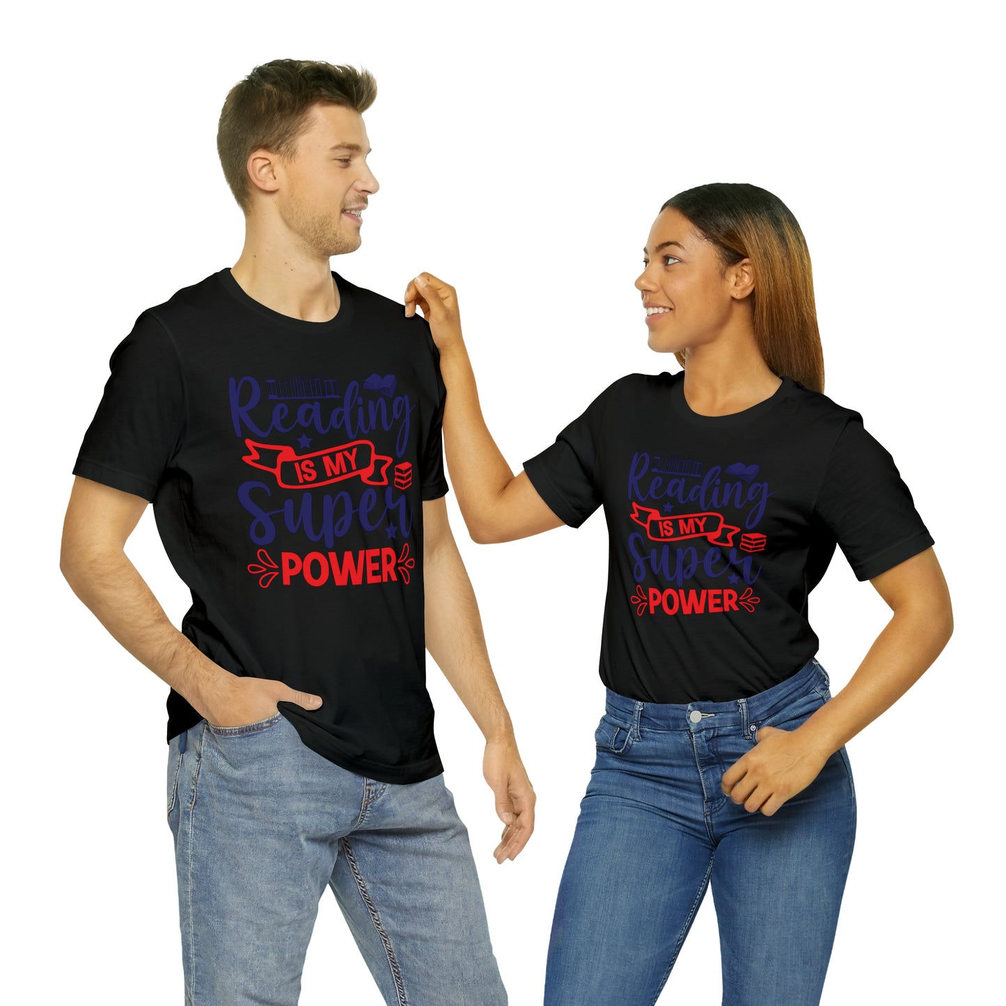 Reading Is My Super Power Short Sleeve Tee