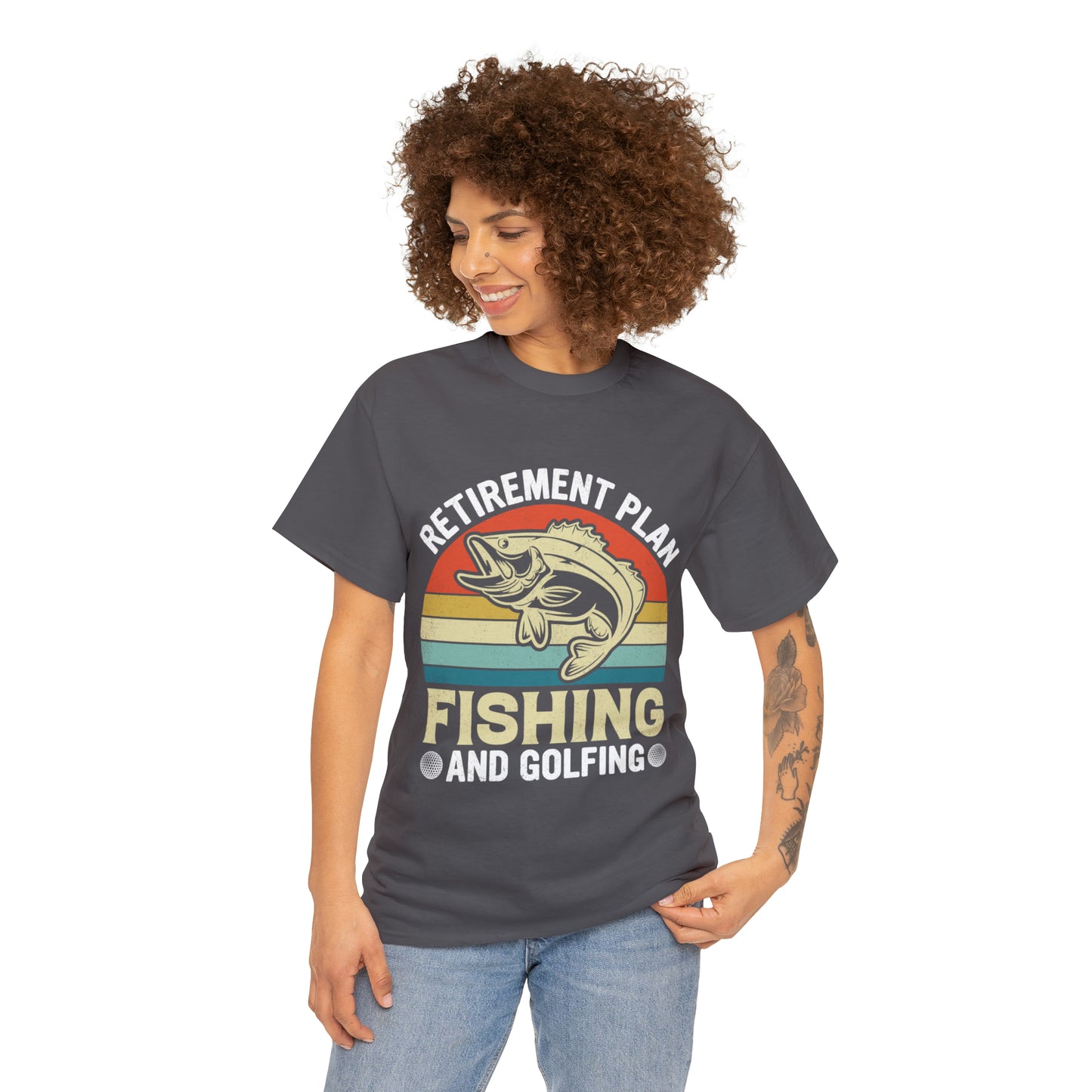 Retirement Plan Fishing Retro Tee Shirt