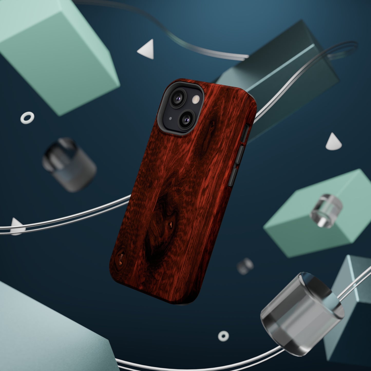 Dark Red Hardwood MagSafe Tough Cases
