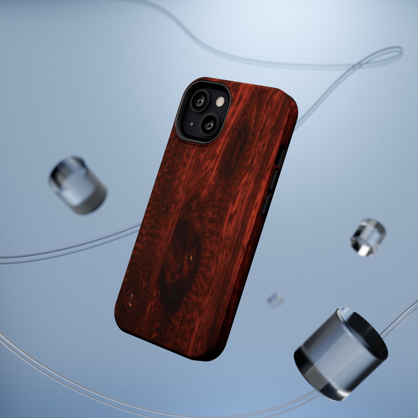 Dark Red Hardwood MagSafe Tough Cases