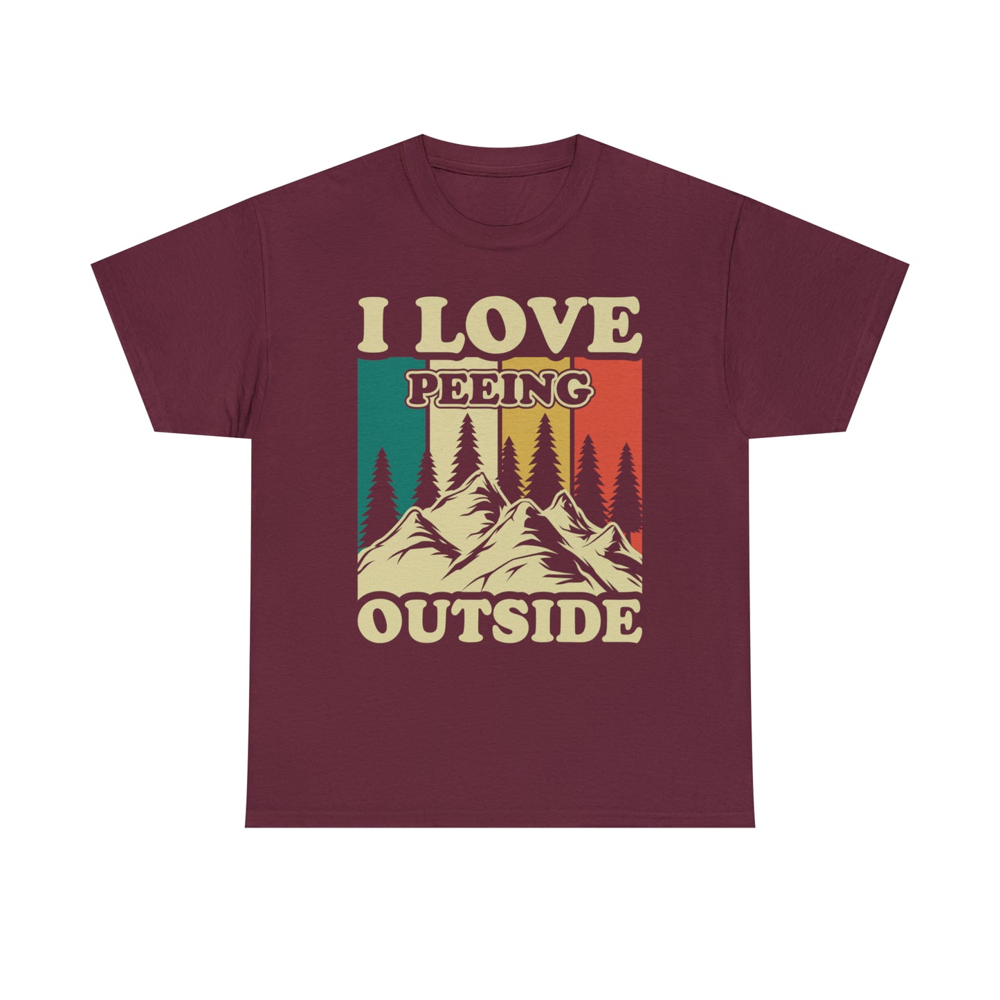 Retro Vintage Camping T-Shirt I Love Peeing Outside