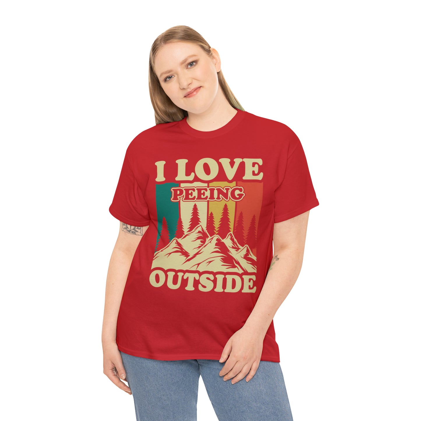 Retro Vintage Camping T-Shirt I Love Peeing Outside