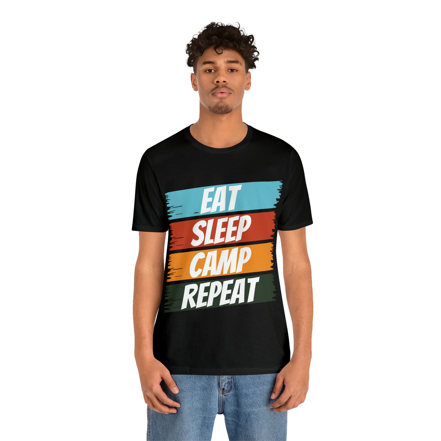 Eat Sleep Camp Repeat Short Sleeve Tee