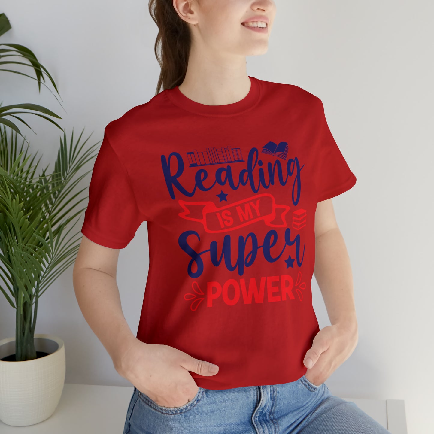 Reading Is My Super Power Short Sleeve Tee
