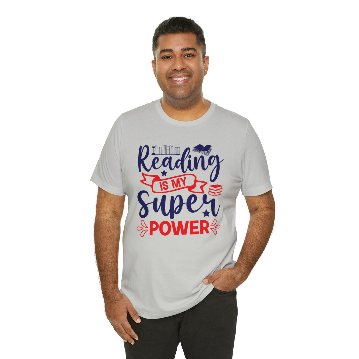 Reading Is My Super Power Short Sleeve Tee