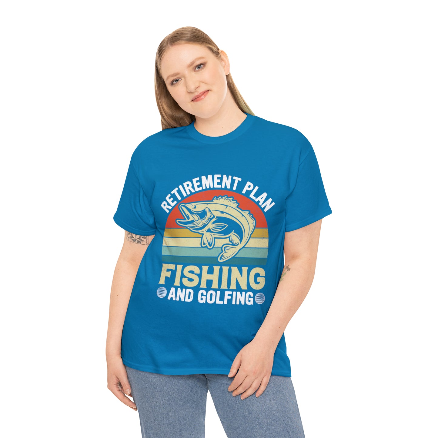 Retirement Plan Fishing Retro Tee Shirt
