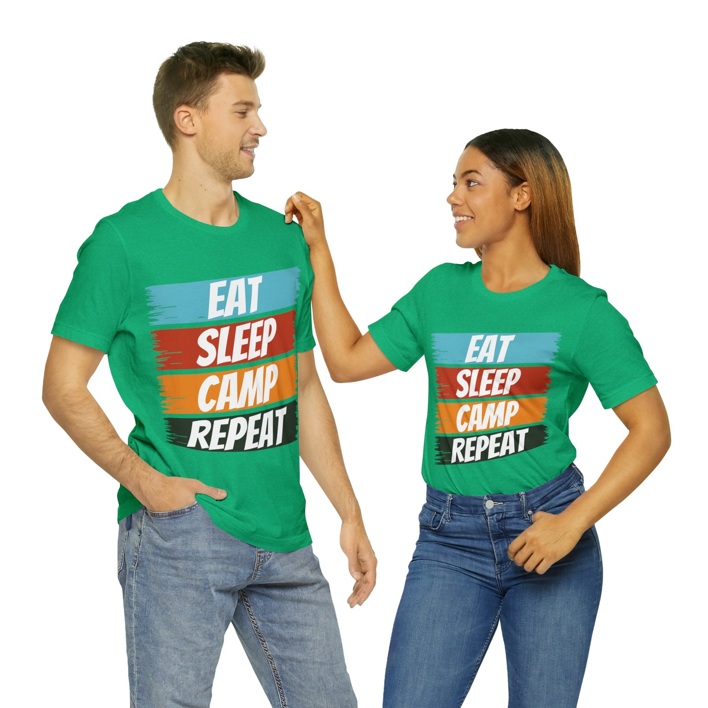 Eat Sleep Camp Repeat Short Sleeve Tee