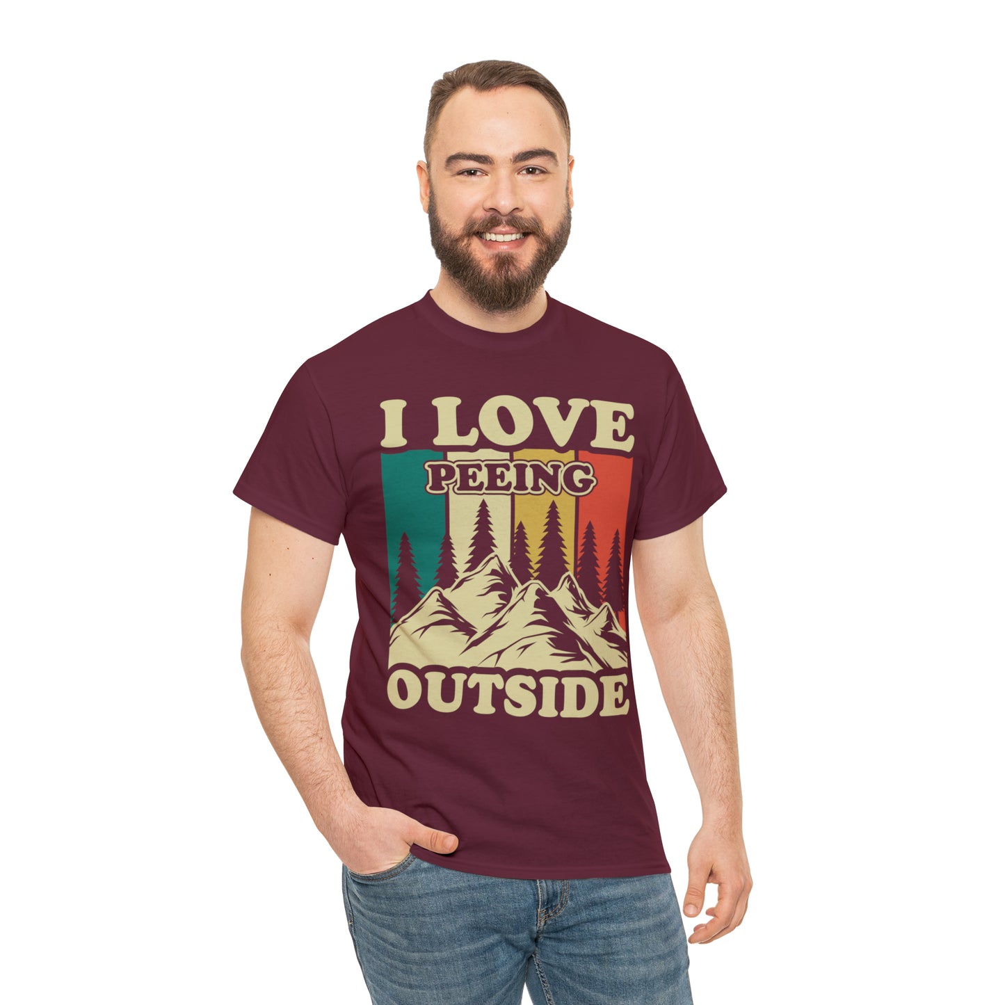 Retro Vintage Camping T-Shirt I Love Peeing Outside
