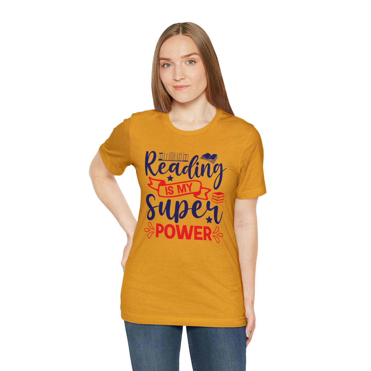 Reading Is My Super Power Short Sleeve Tee