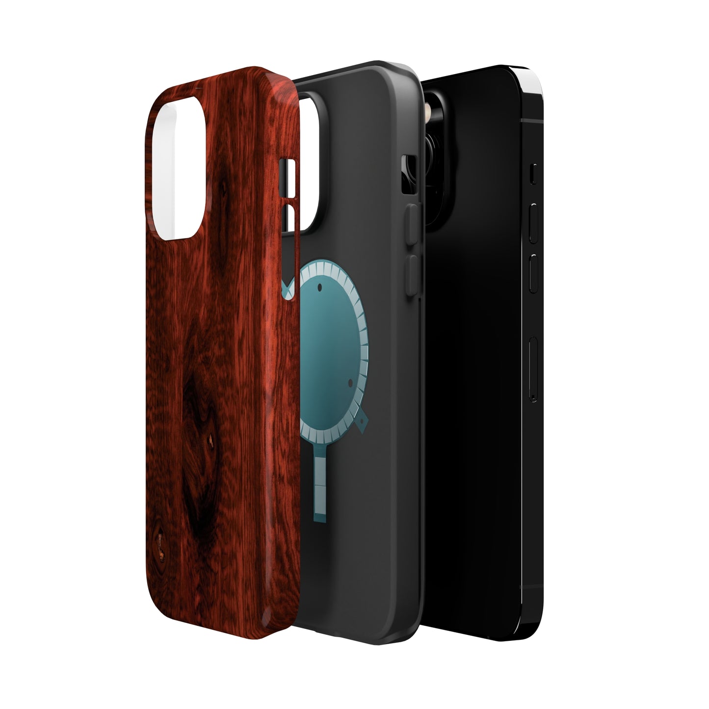 Dark Red Hardwood MagSafe Tough Cases