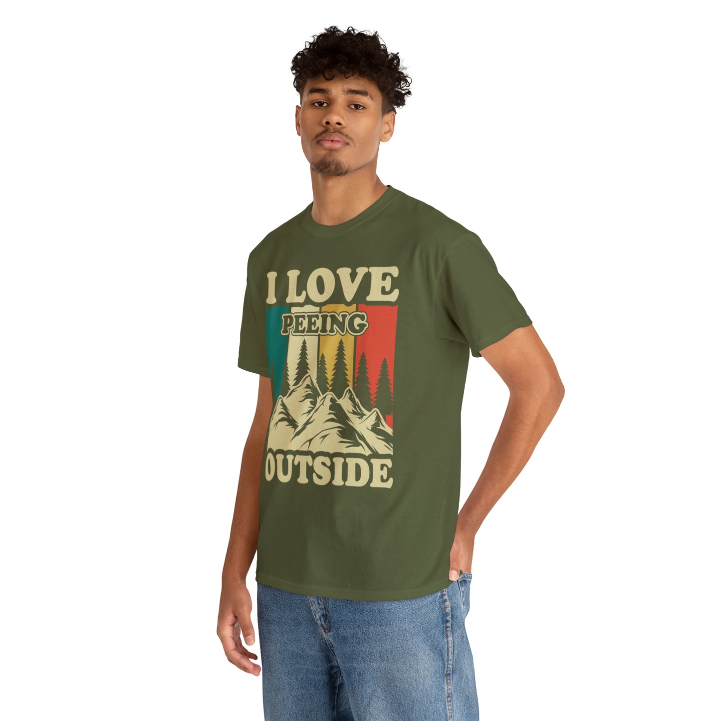 Retro Vintage Camping T-Shirt I Love Peeing Outside